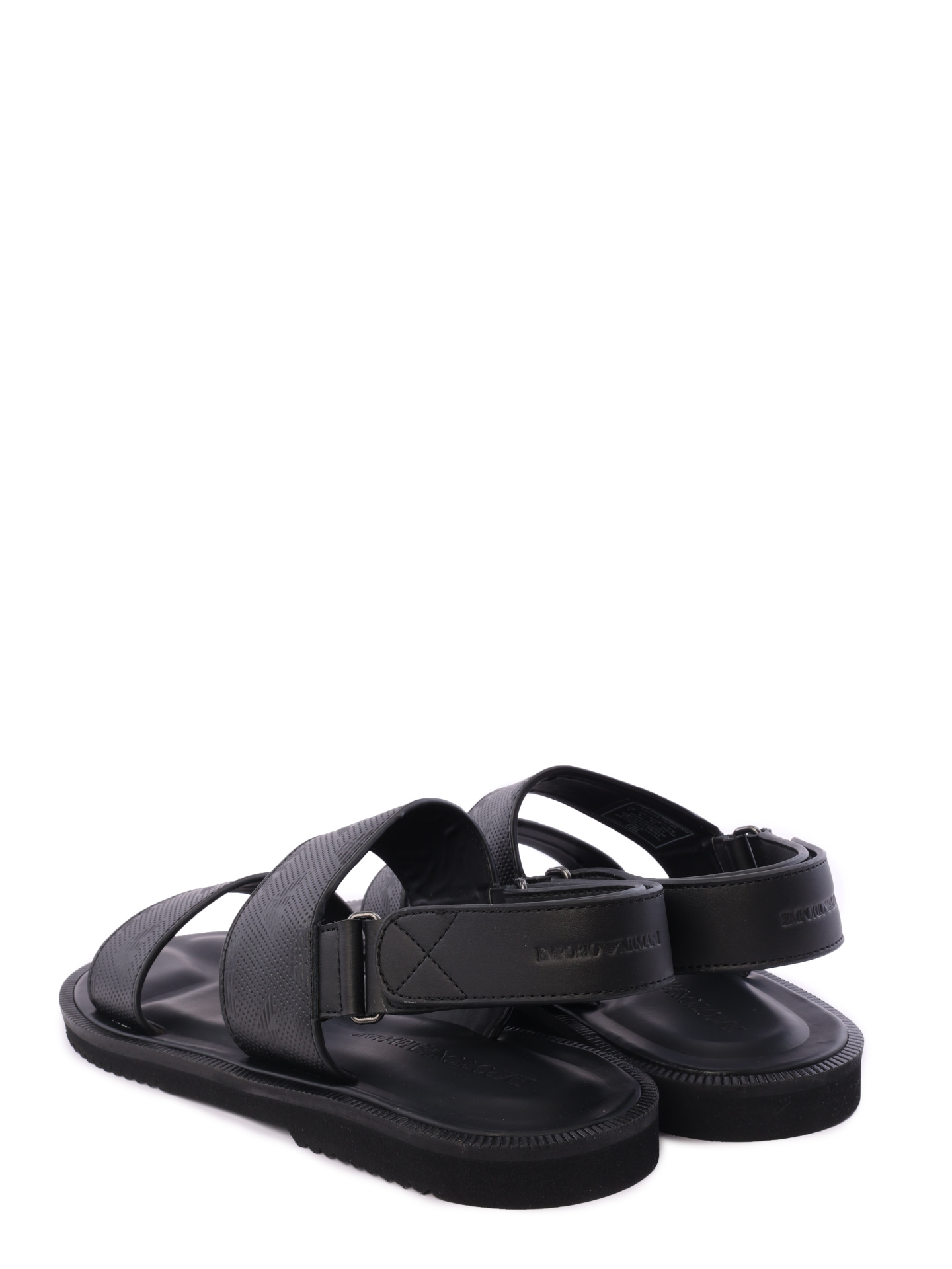 Сандали черные кожаные с двумя широкими ремешками — купить в интернет-магазине Verdistore