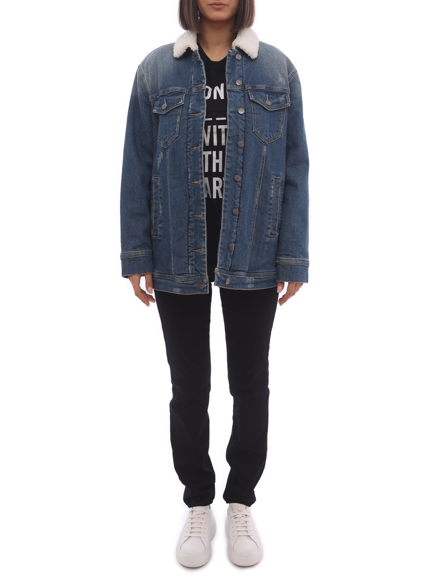 Куртка Armani Exchange 6ZYB02 утепленная женская из денима — купить в интернет-магазине Verdistore
