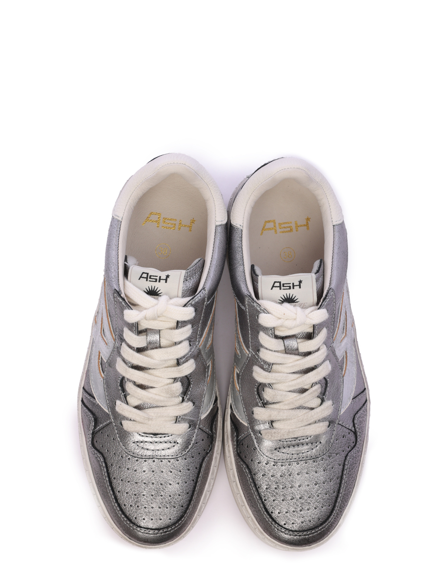 Кеды ASH 0AH.AH137024.T серебристые женские из кожи — купить в интернет-магазине Verdistore