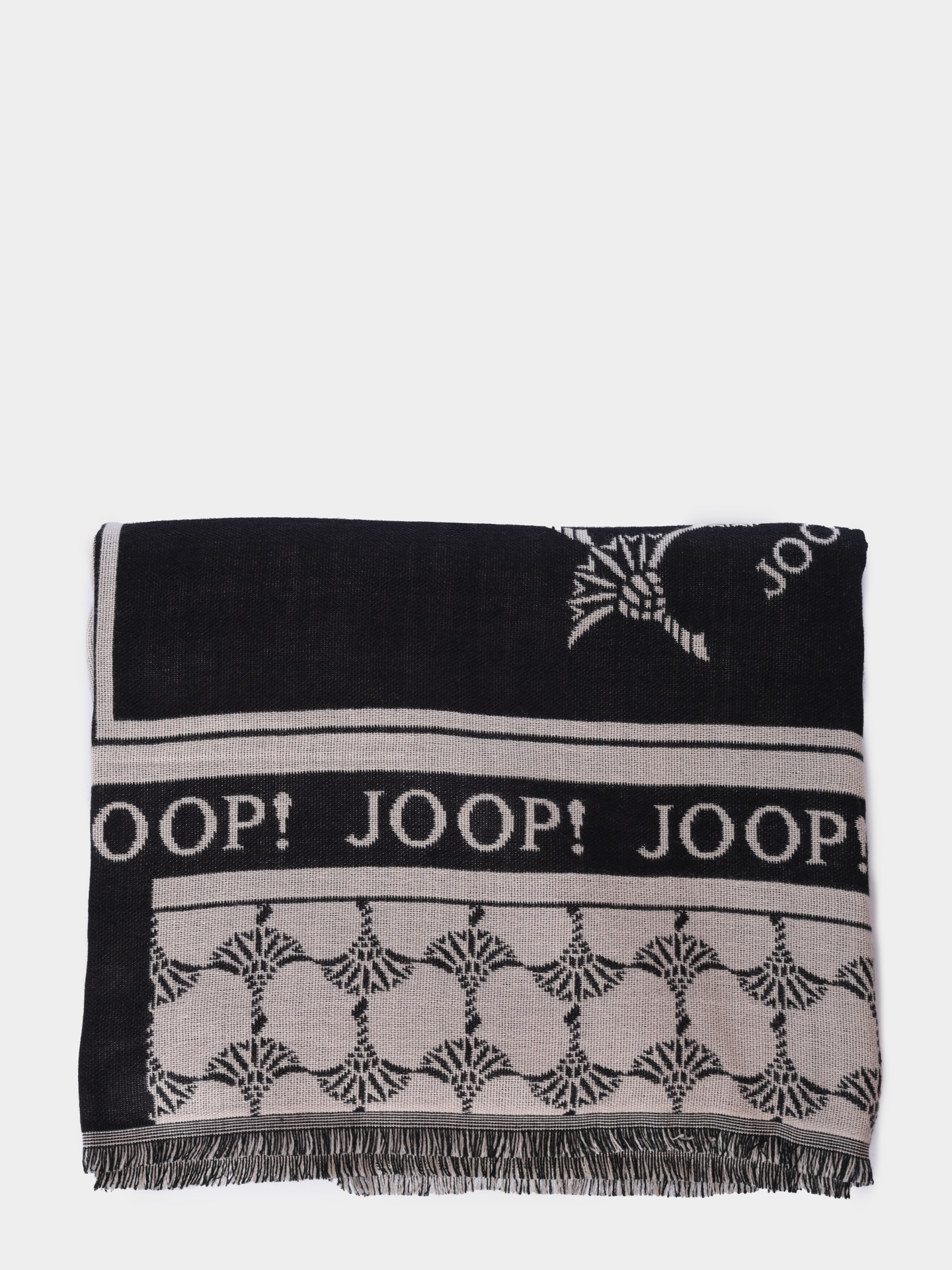 Палантин JOOP! 58 JW221A103 30030063 00001 черный с крупным принтом  — купить в интернет-магазине Verdistore