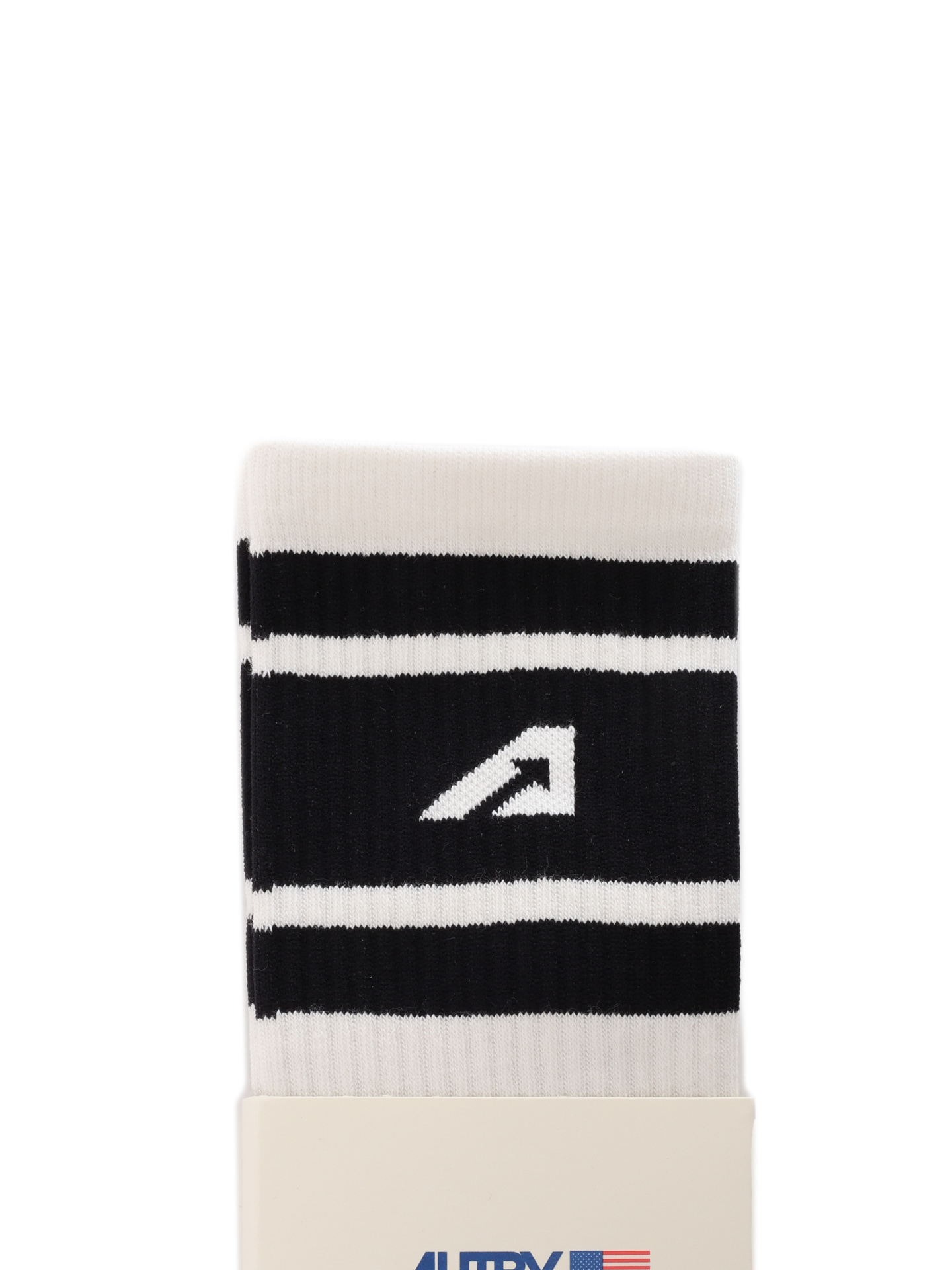 Носки Autry SOPU-36S0 белые мужские с черной вставкой — купить в интернет-магазине Verdistore