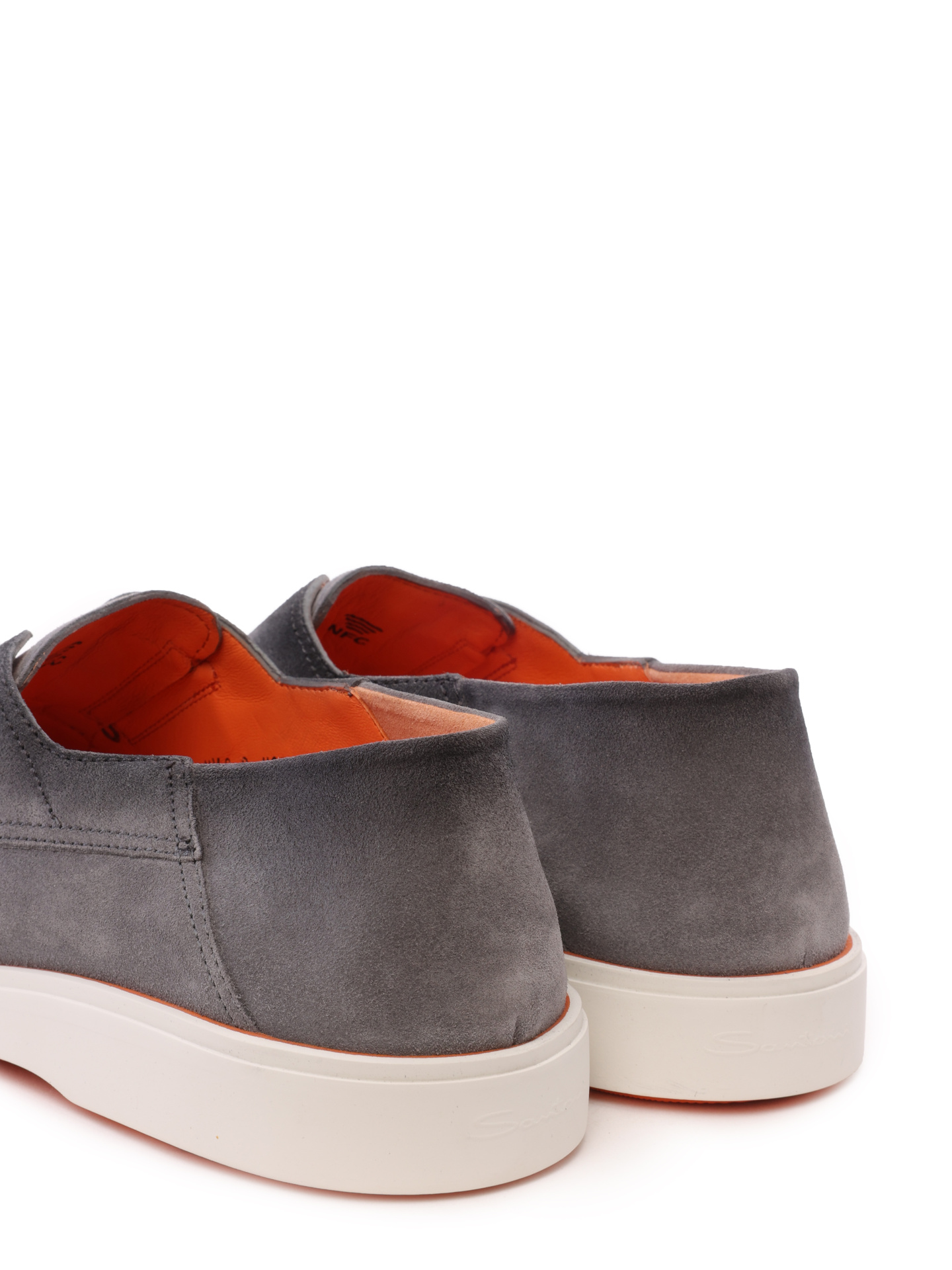 Лоферы замшевые серые на белой подошве — купить в интернет-магазине Verdistore