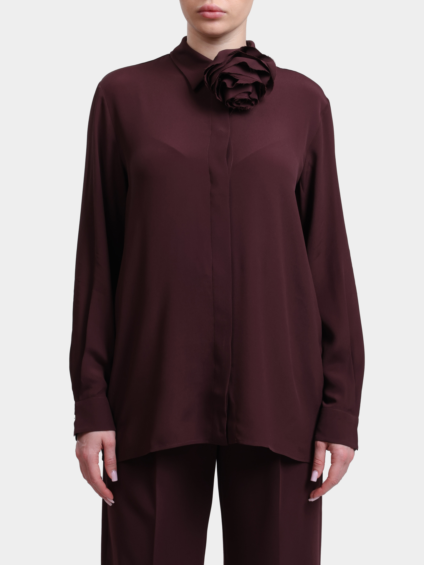 Рубашка MARELLA MLLCALCA 007 бордовая женская — купить в интернет-магазине Verdistore