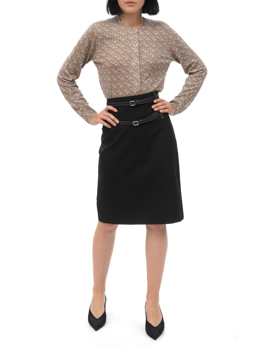 Юбка Burberry 8014191 A1189 шерстяная женская — купить в интернет-магазине Verdistore