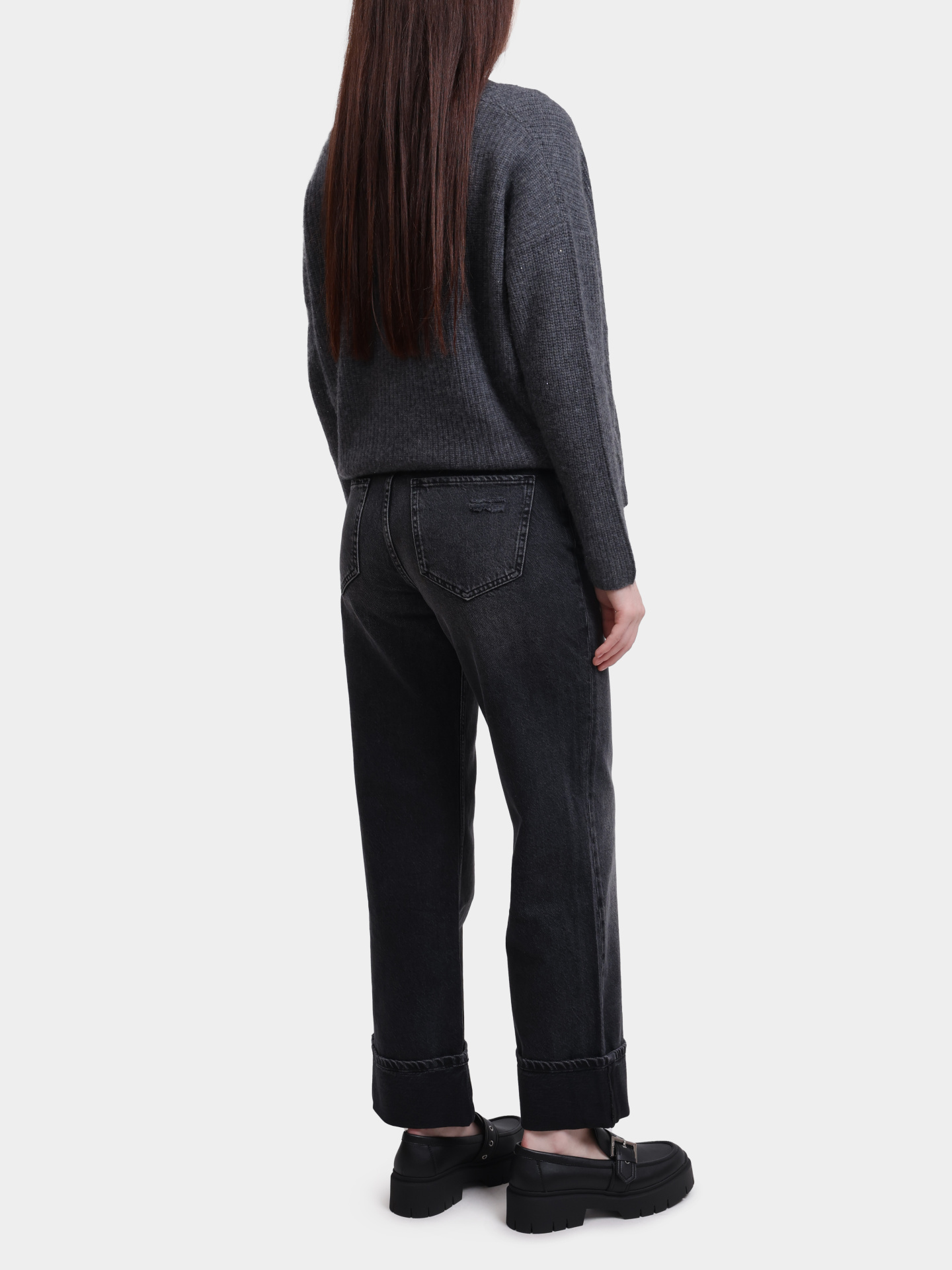 Джинсы Pantamo 71438-1589-03 серые женские с подворотами — купить в интернет-магазине Verdistore