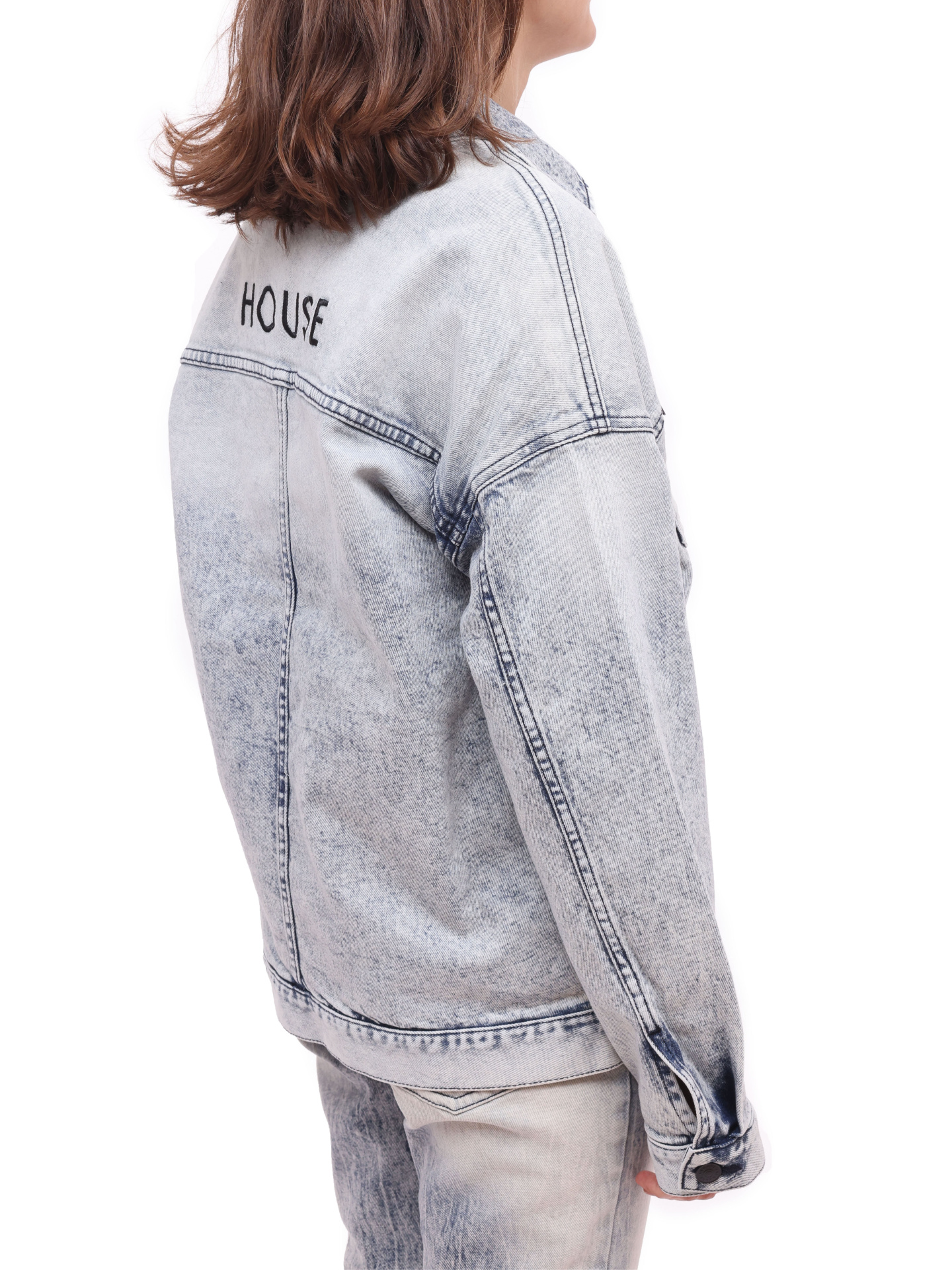 Куртка Armani Exchange 6KYB13 Y1DNZ 1500 голубая женская из денима — купить в интернет-магазине Verdistore