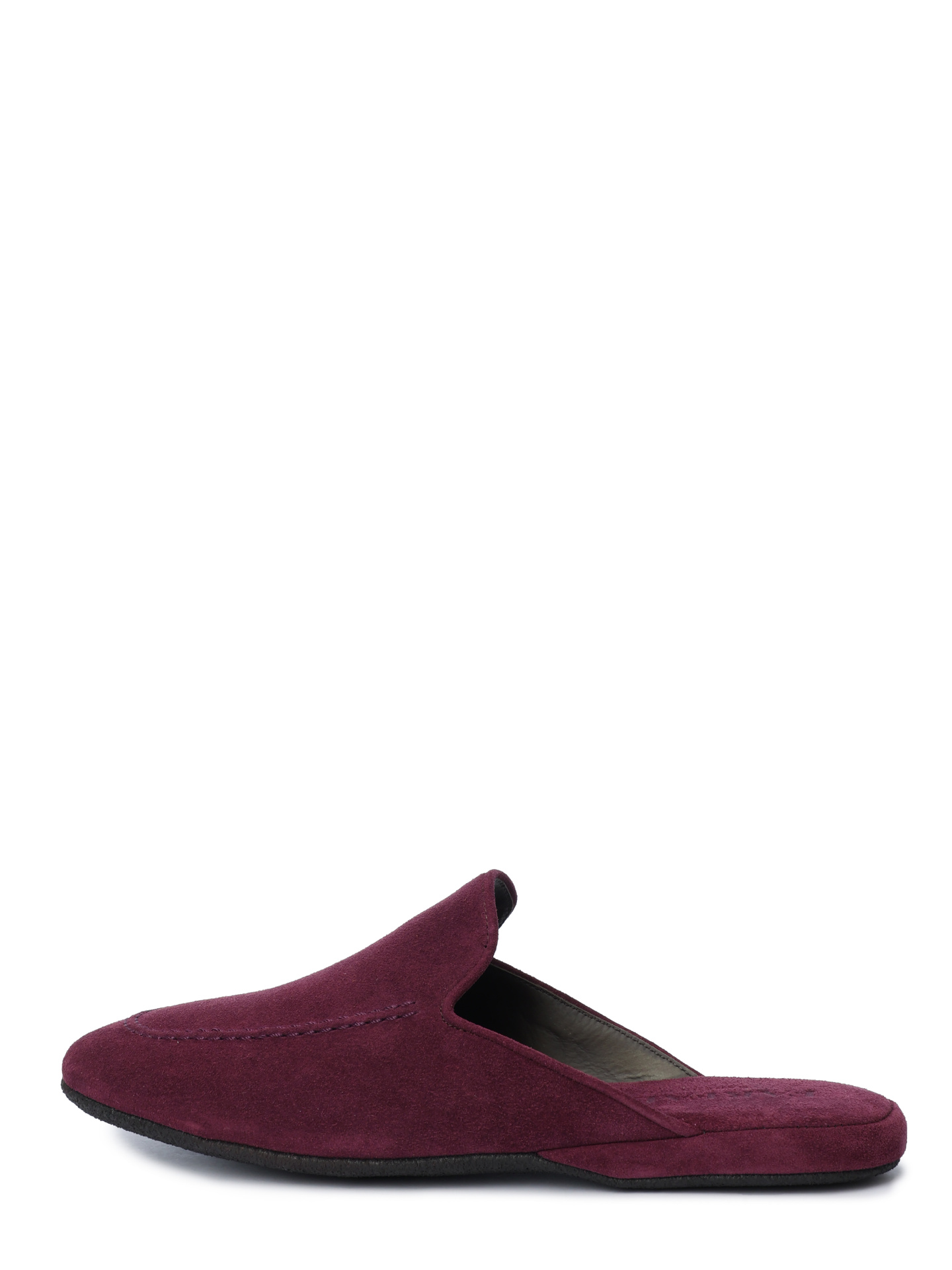 Шлепанцы бордовые замшевые с приподнятым носком — купить в интернет-магазине Verdistore