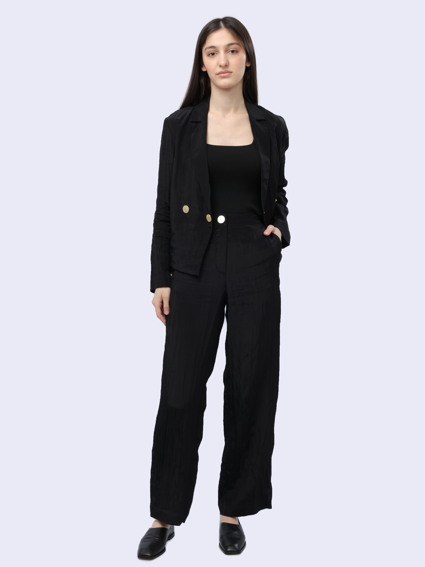 картинка Брюки Armani Exchange 3DYP14 YN2QZ 1200 черные женские укороченные от магазина Verdistore