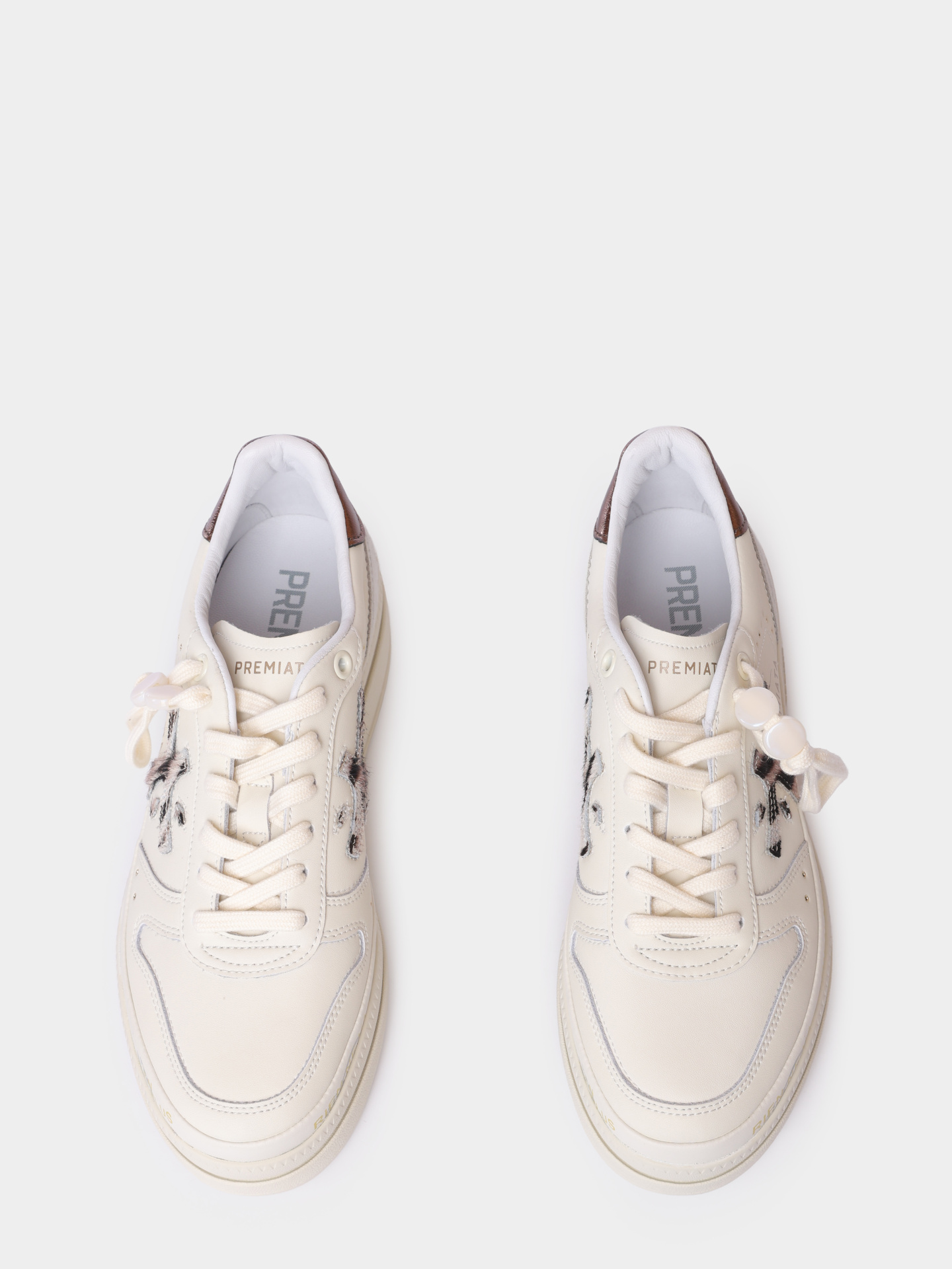 Кеды Premiata MICOL VAR 7035 кремовые женские из кожи — купить в интернет-магазине Verdistore