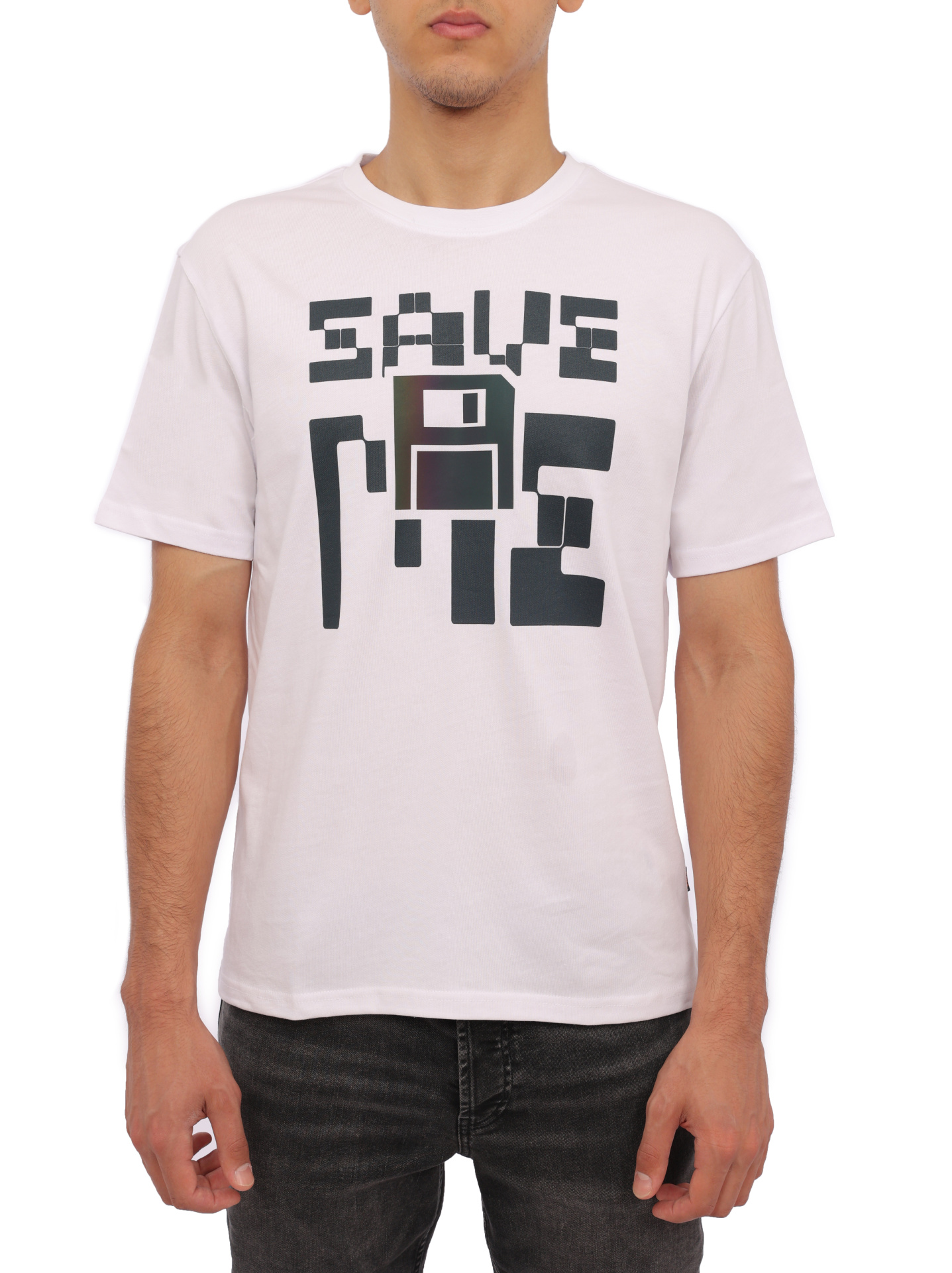 Футболка Boss 50499459 100 белая мужская с принтом — купить в интернет-магазине Verdistore