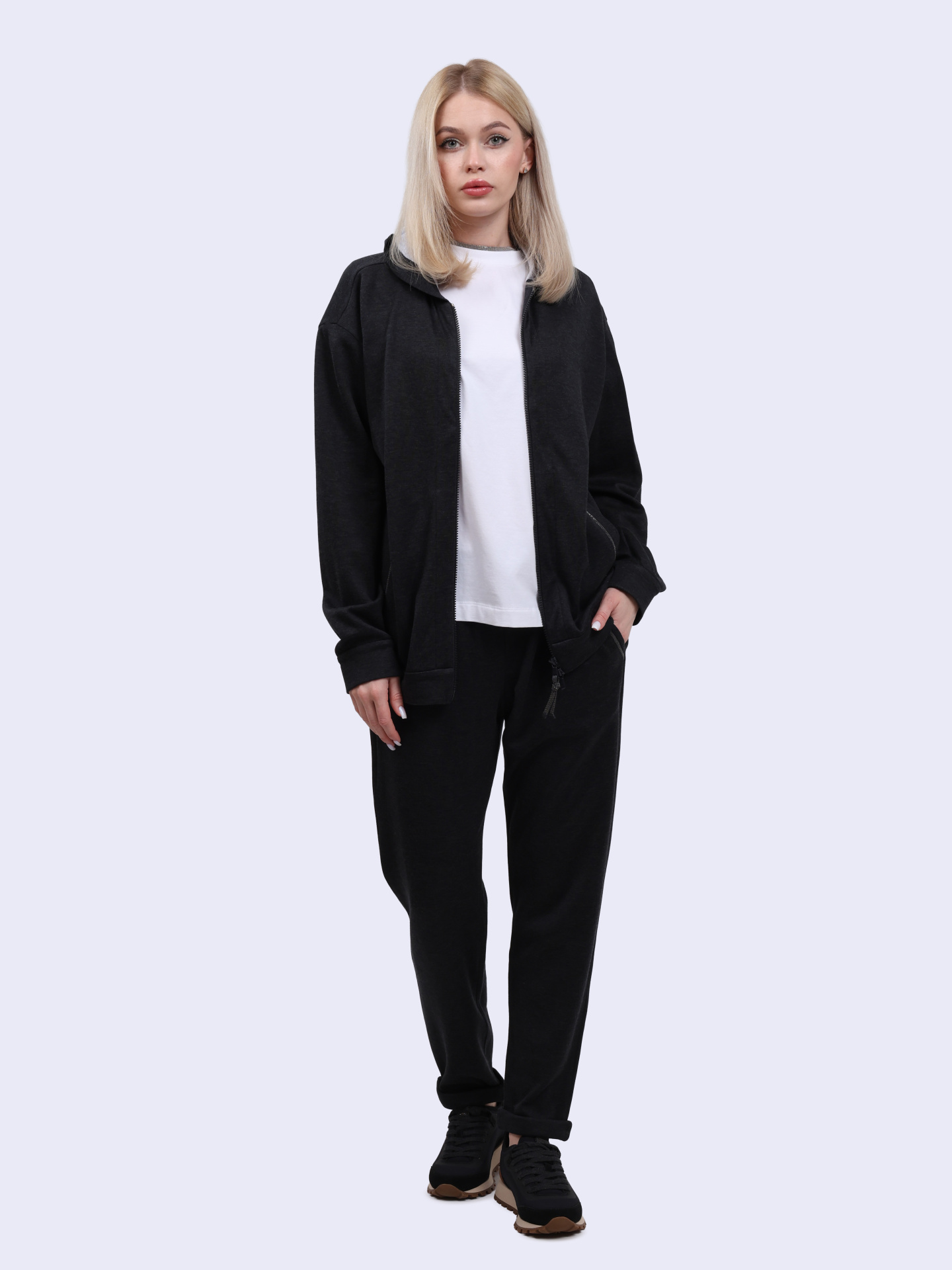 Толстовка Brunello Cucinelli MD828SB806 C8398 темно-серая женская — купить в интернет-магазине Verdistore