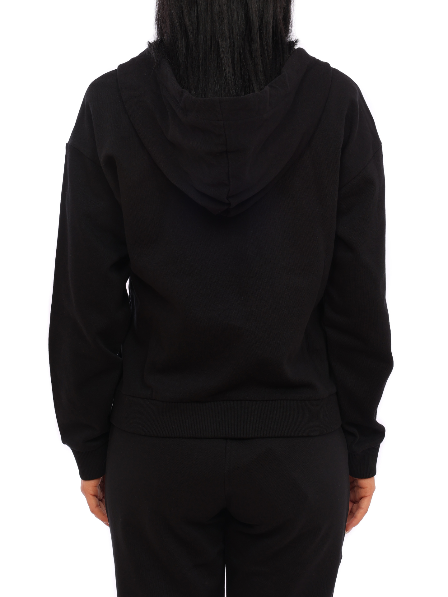 Мастерка Armani Exchange 3KYM61 YJ2HZ 1200 черная женская с логотипом — купить в интернет-магазине Verdistore