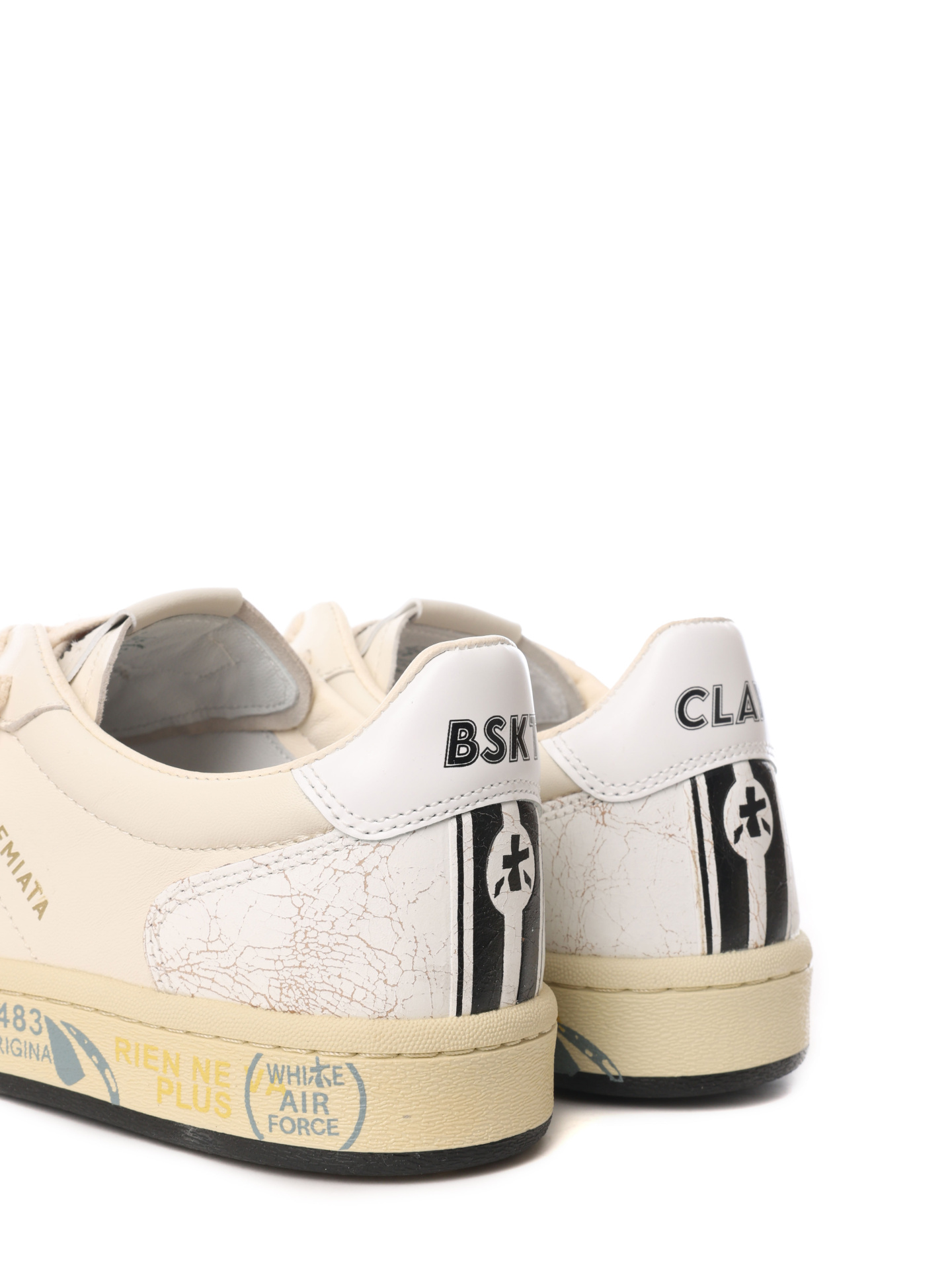 Кеды белые комбинированные с принтом на подошве — купить в интернет-магазине Verdistore