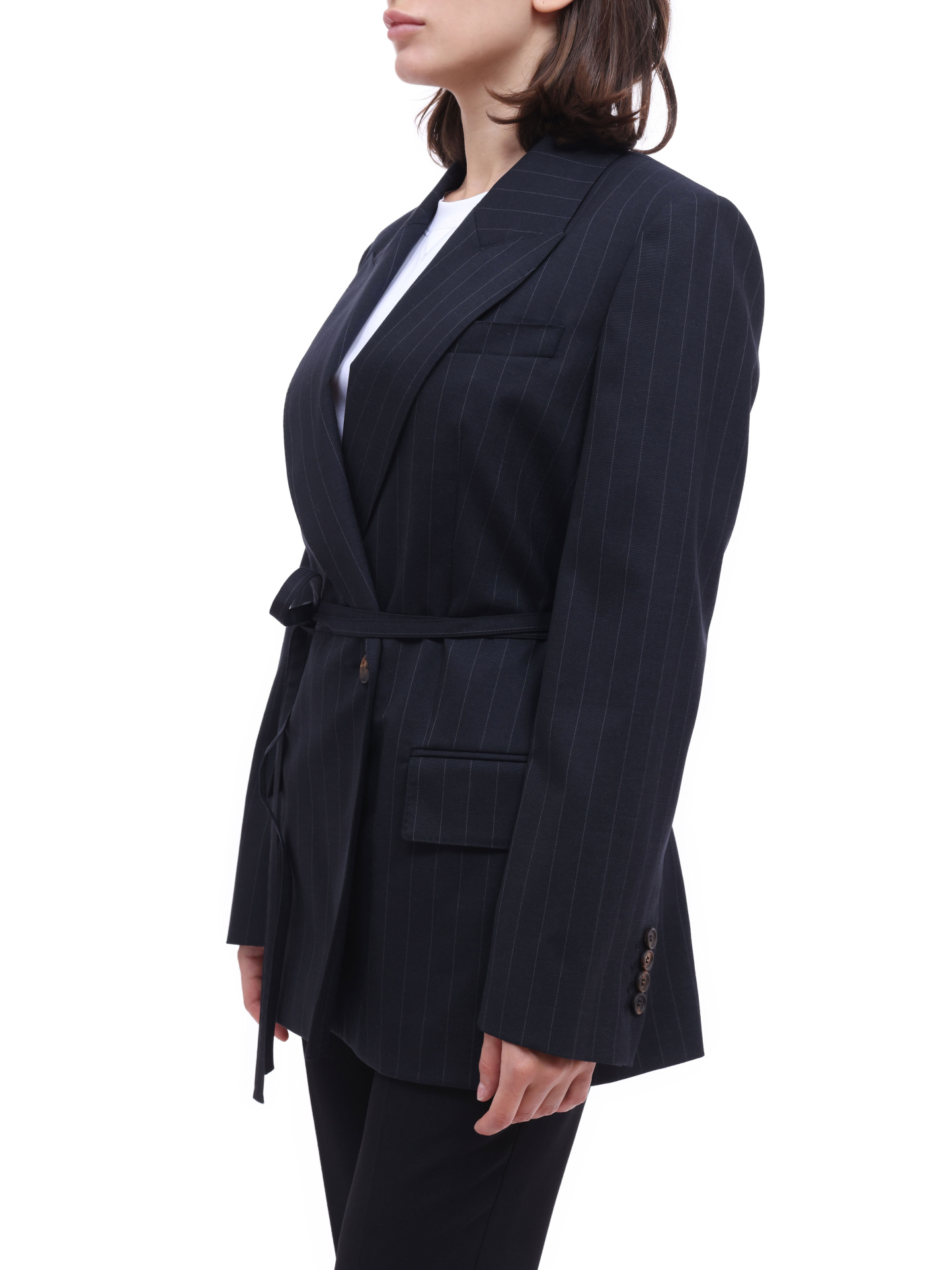 Жакет Brunello Cucinelli MB0252263 C002 шерстяной женский в полоску — купить в интернет-магазине Verdistore