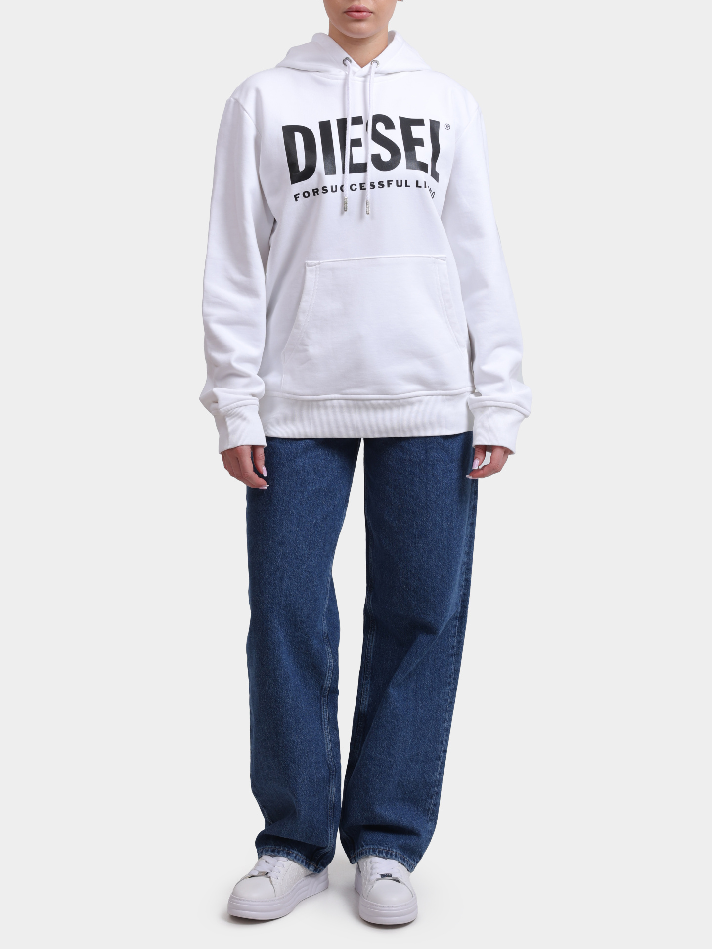 Худи Diesel A028130BAWT100 хлопковое женское — купить в интернет-магазине Verdistore