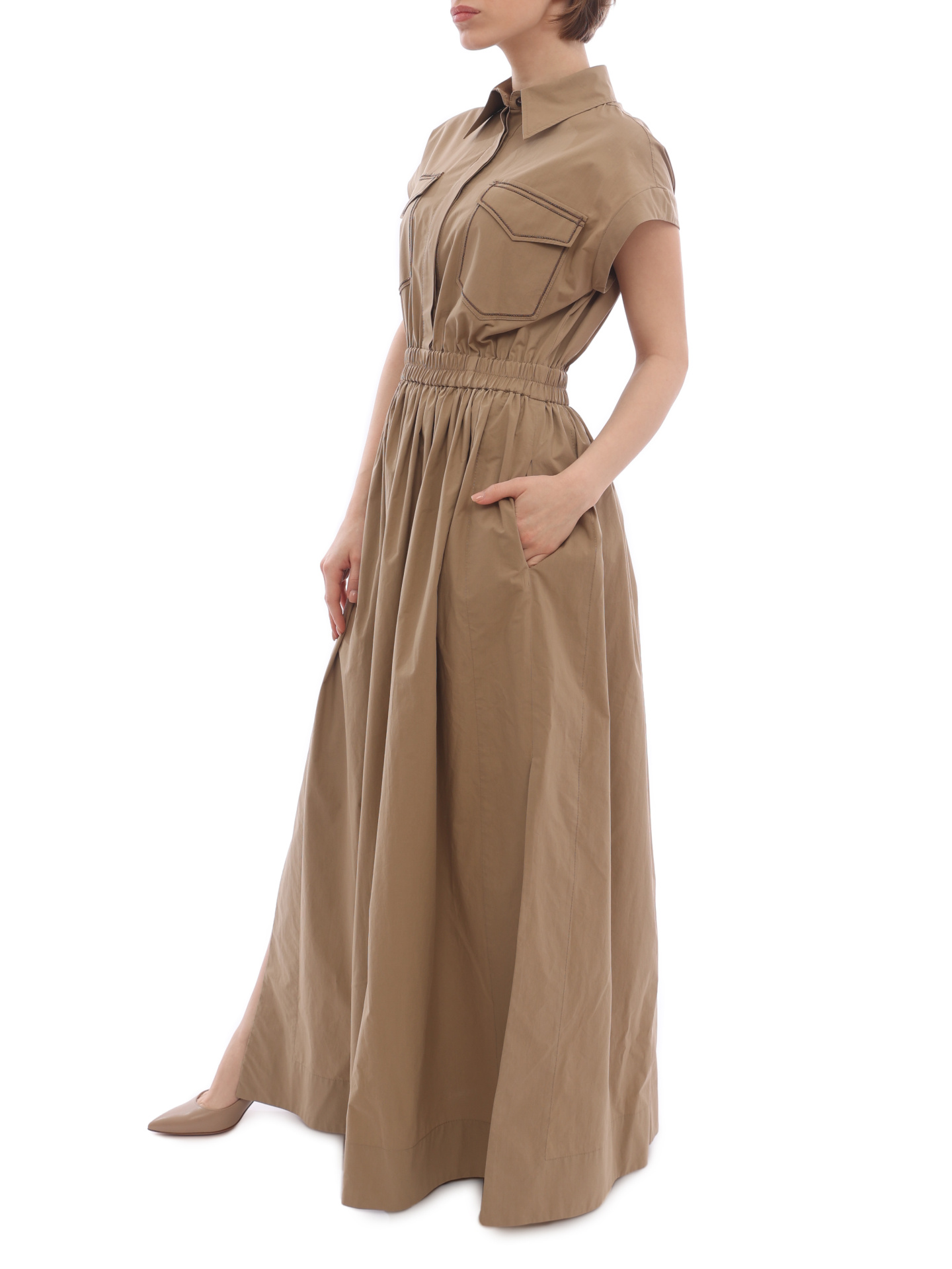 Платье Brunello Cucinelli MH127A4896 C8610 хлопокове женское с поясом — купить в интернет-магазине Verdistore