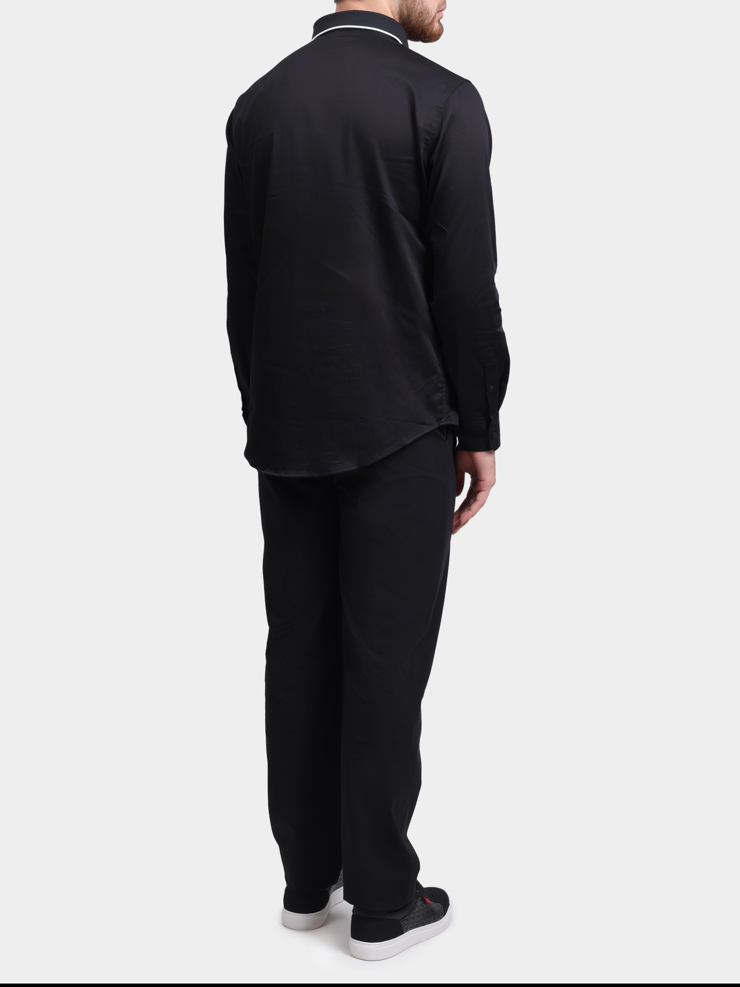 Рубашка Armani Exchange XM001819 AF10192 UC001 черная мужская — купить в интернет-магазине Verdistore