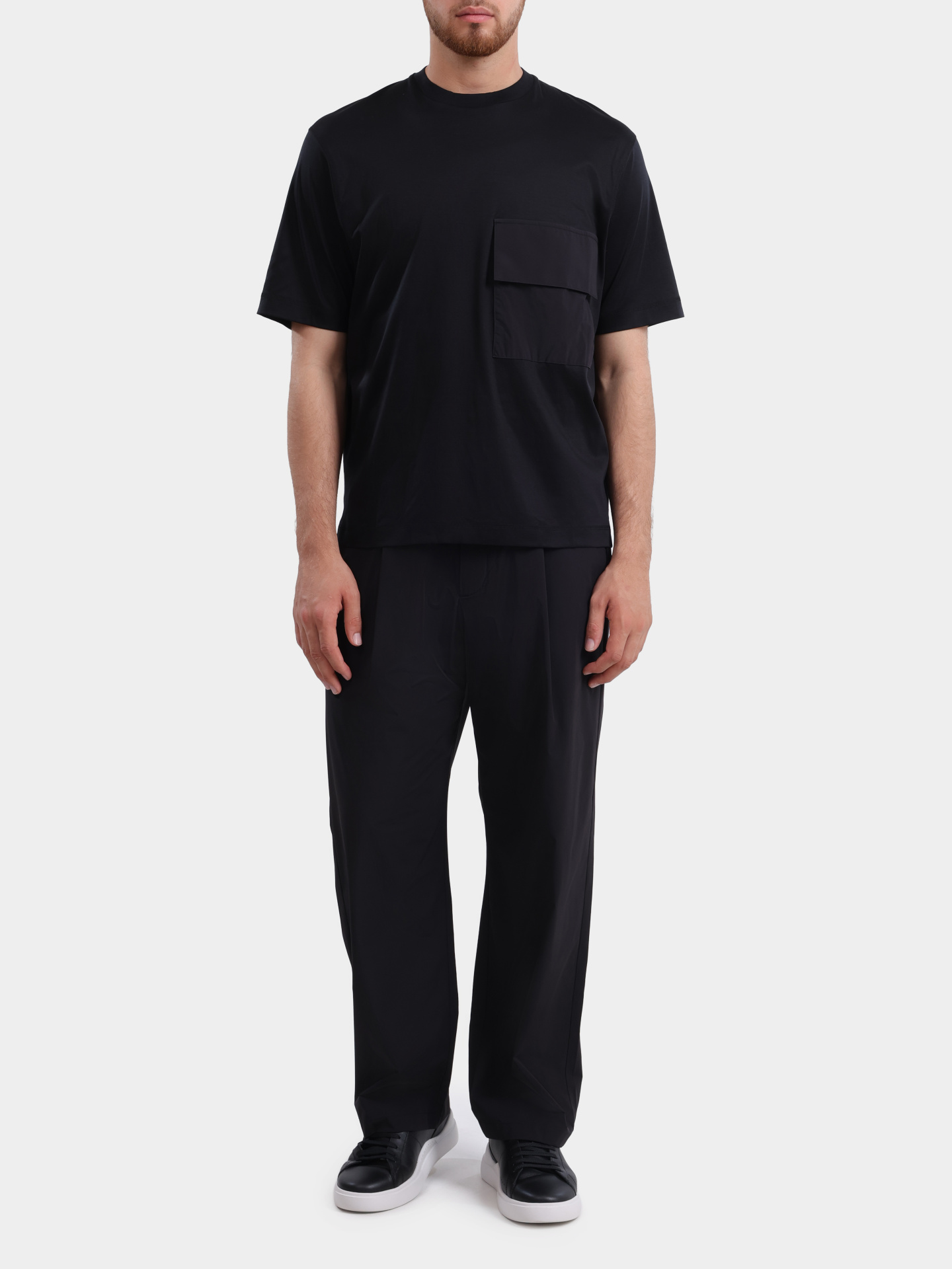 Брюки Herno PT000204U 12691Z 9300 черные мужские прямого кроя — купить в интернет-магазине Verdistore
