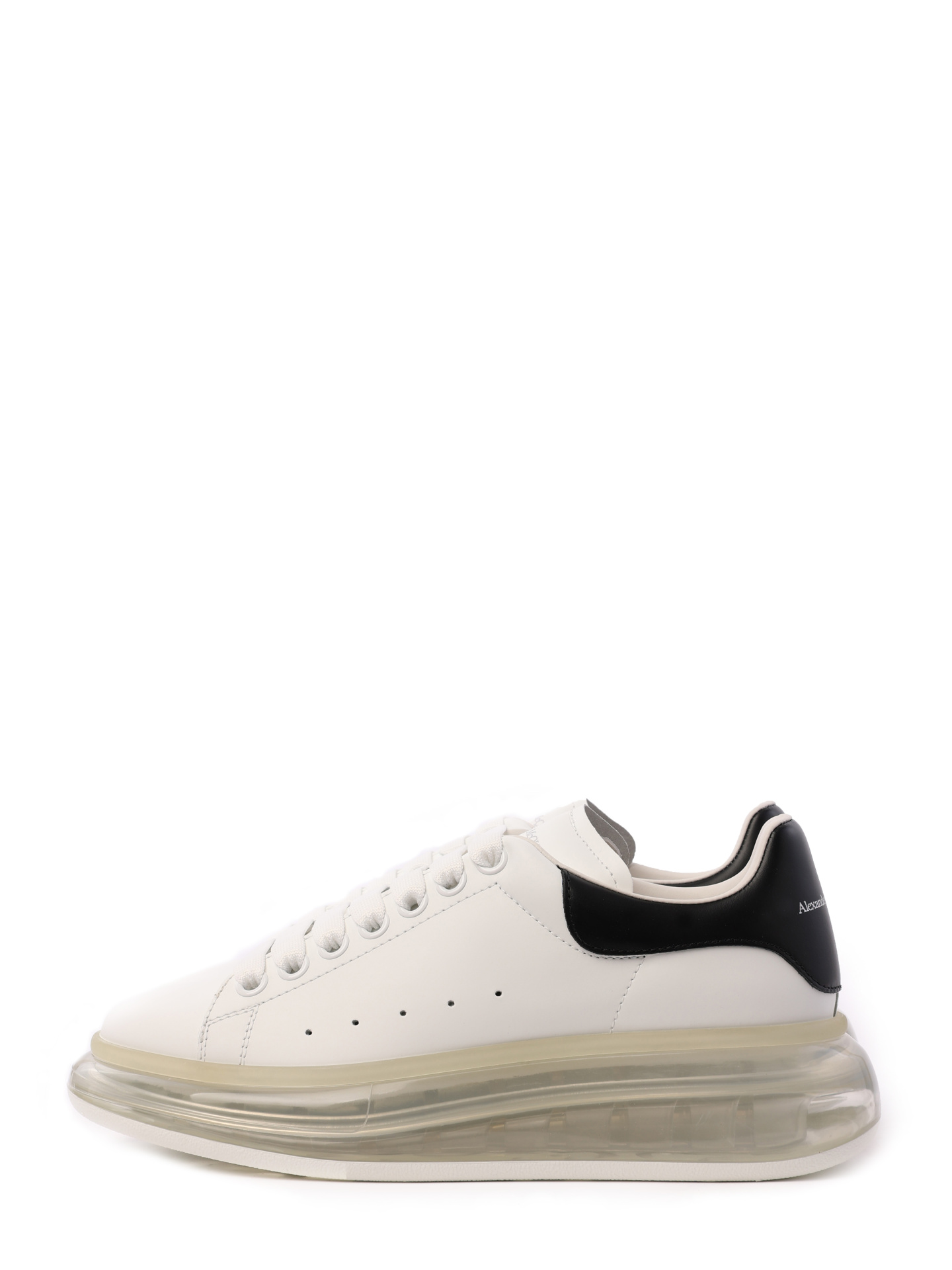Кеды Alexander McQueen 611698WHX98 9061 белые женские с массивной прозрачной подошвой — купить в интернет-магазине Verdistore