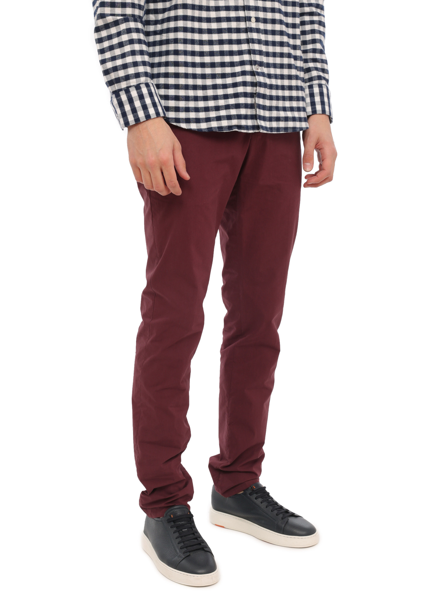 Брюки Brunello Cucinelli M017PR1050 бордовые мужские — купить в интернет-магазине Verdistore