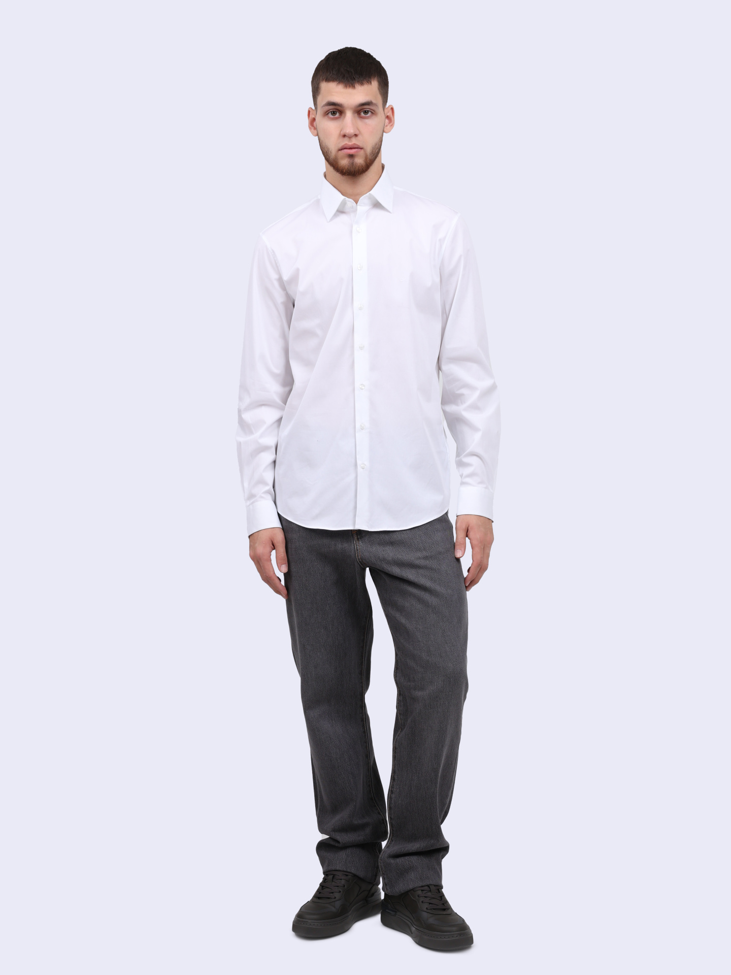 Рубашка Calvin Klein K10K109509 YAF белая мужская — купить в интернет-магазине Verdistore