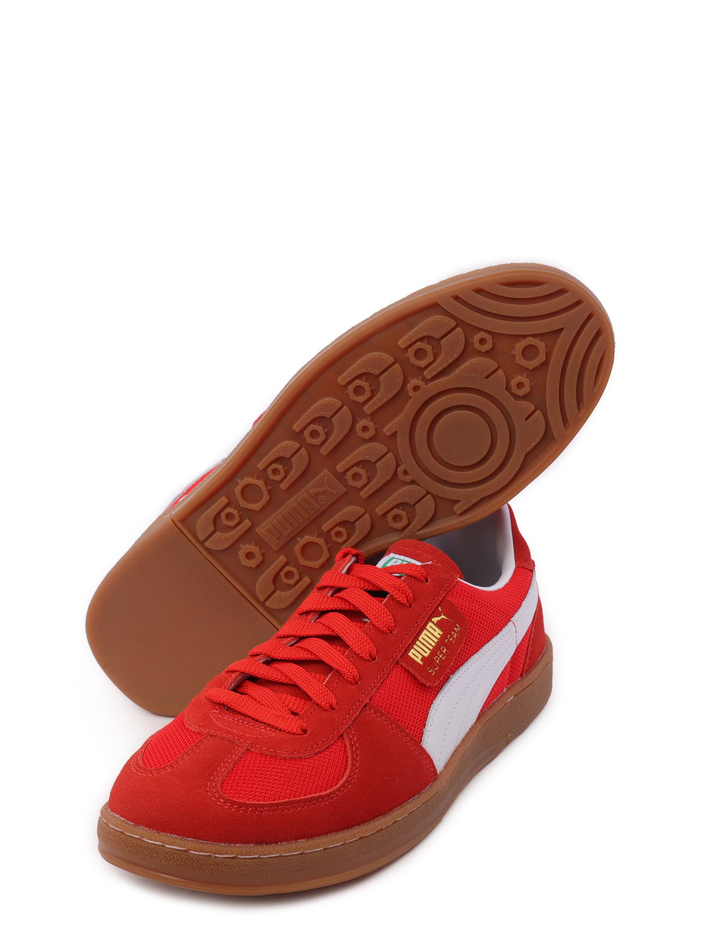 Кеды с перфорацией красные с белыми вставками по бокам  — купить в интернет-магазине Verdistore