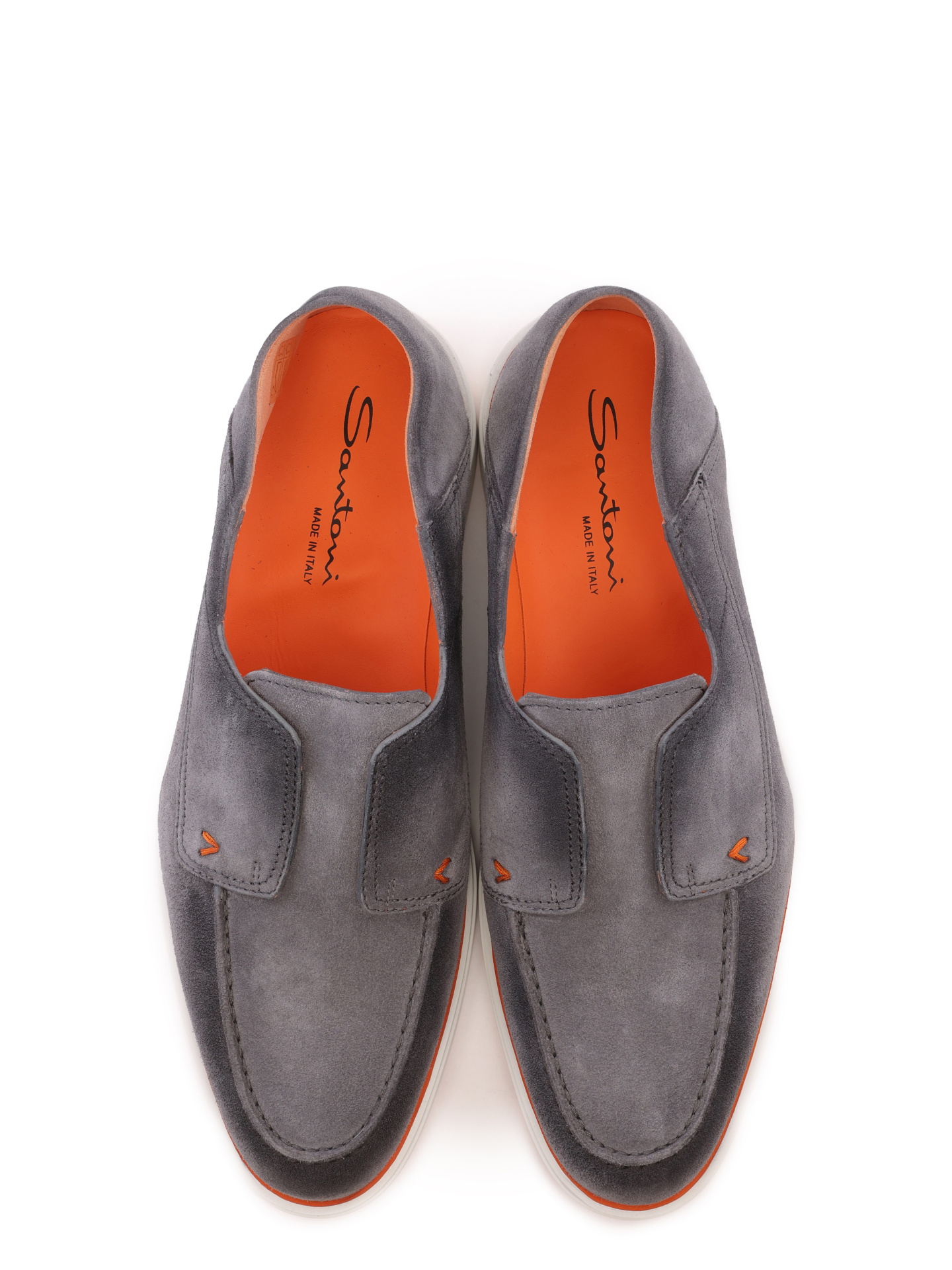 Лоферы замшевые серые на белой подошве — купить в интернет-магазине Verdistore