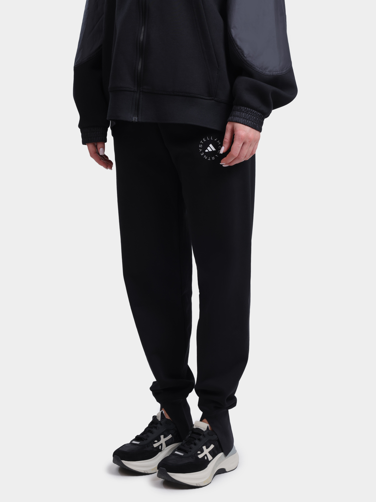 Джоггеры Adidas by Stella McCartney IW9852 BLACK хлопковые женские — купить в интернет-магазине Verdistore