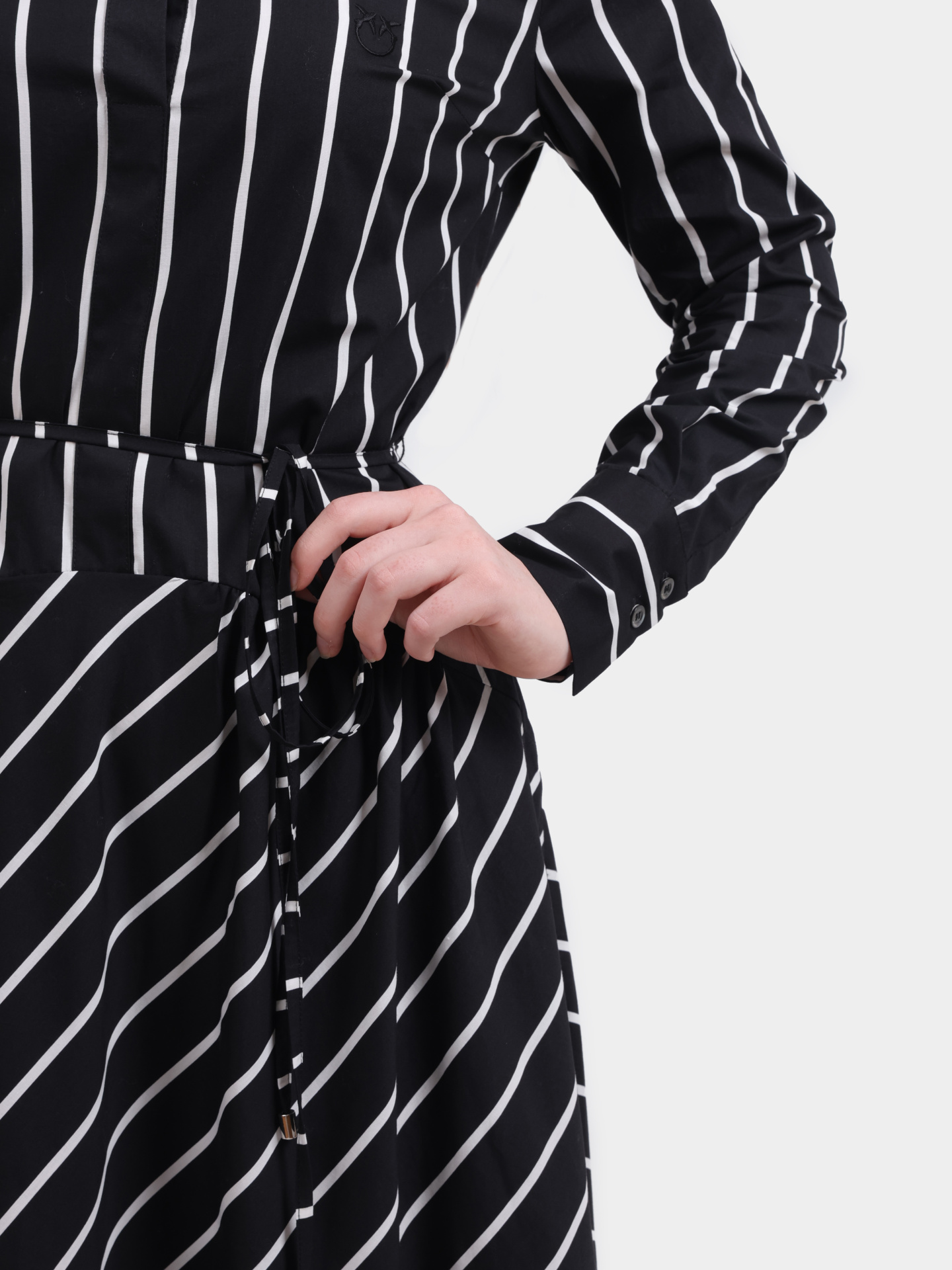 Платье Pinko 105597 A2SQ ZZ2 хлопковое женское в полоску — купить в интернет-магазине Verdistore