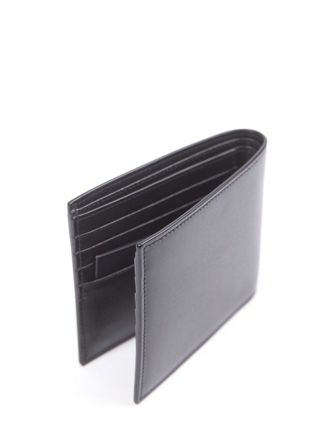 Кожаное портмоне с золотым логотипом и карманами — купить в интернет-магазине Verdistore