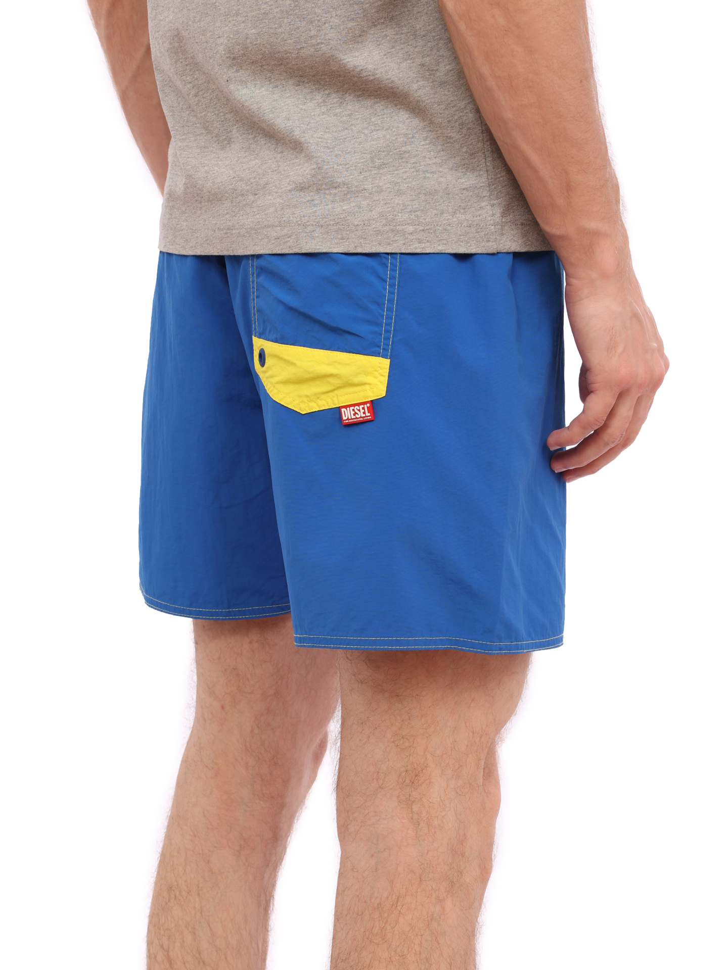Шорты Diesel 00SV9U0PCAU8HY синие мужские с логотипом — купить в интернет-магазине Verdistore