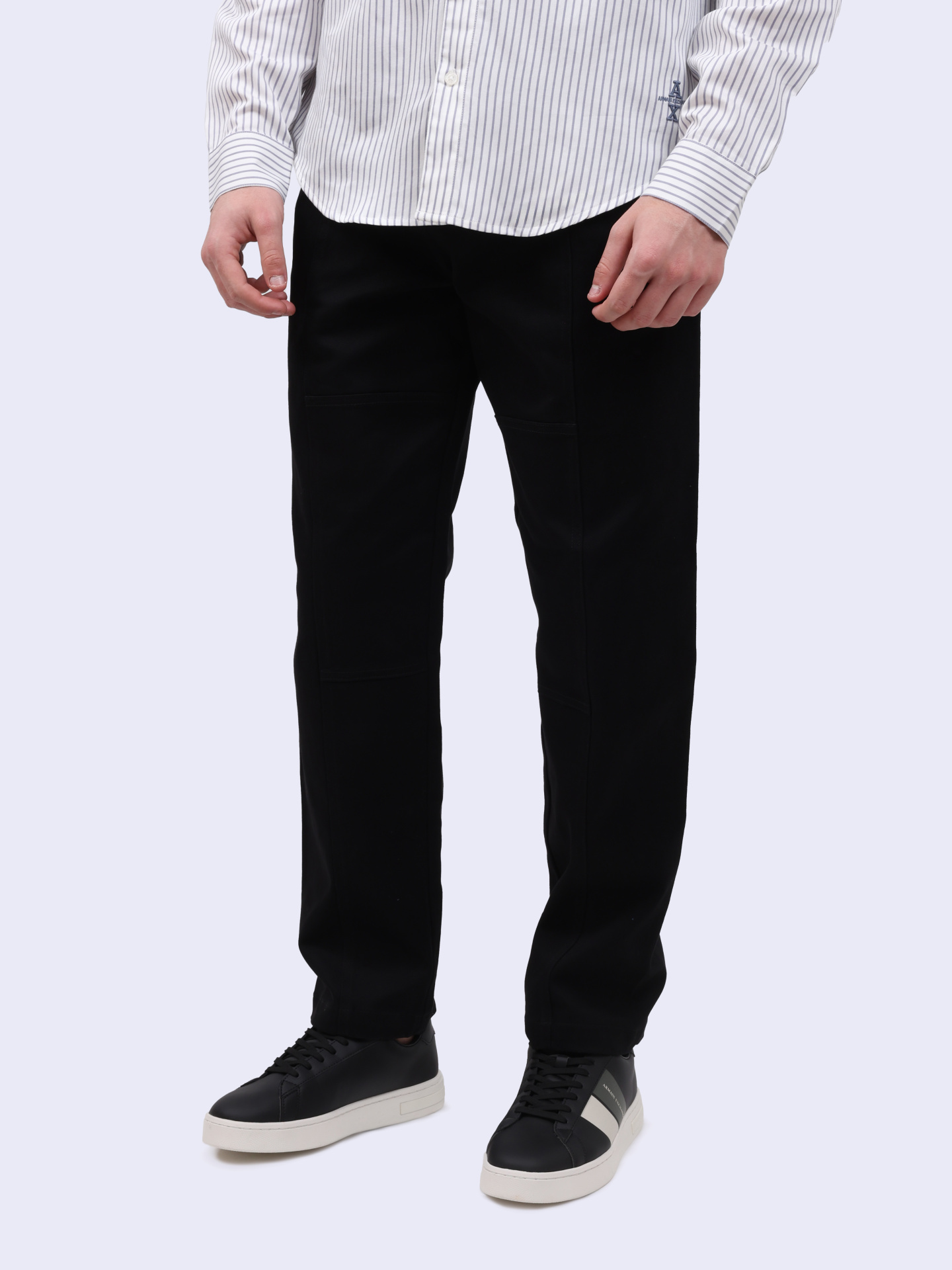 Брюки Armani Exchange 6DZP26 ZN5RZ 1200 черные мужские из хлопка — купить в интернет-магазине Verdistore