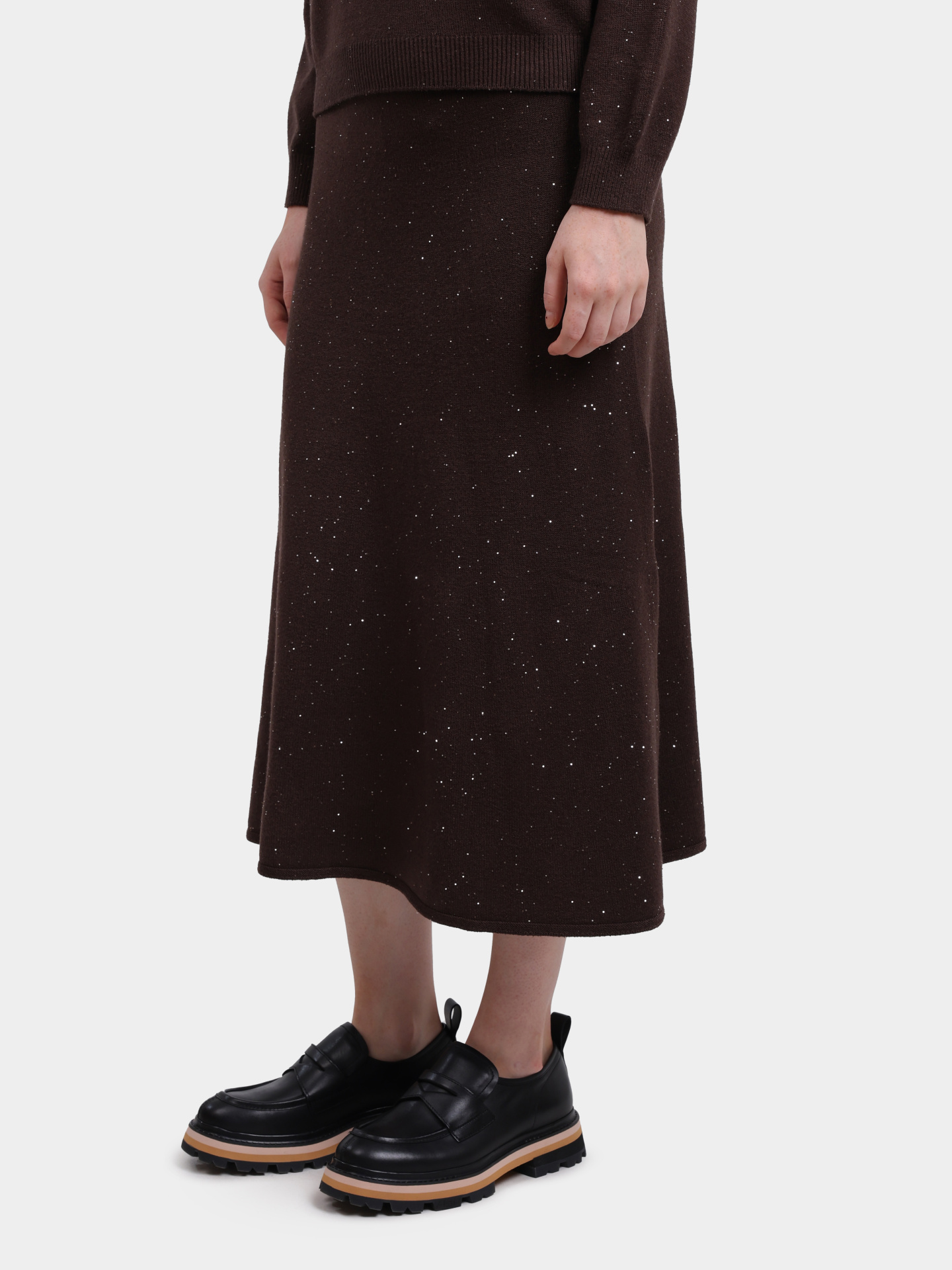 Юбка Liu-Jo MF5295 MA27R A4367 коричневая женская с пайетками — купить в интернет-магазине Verdistore