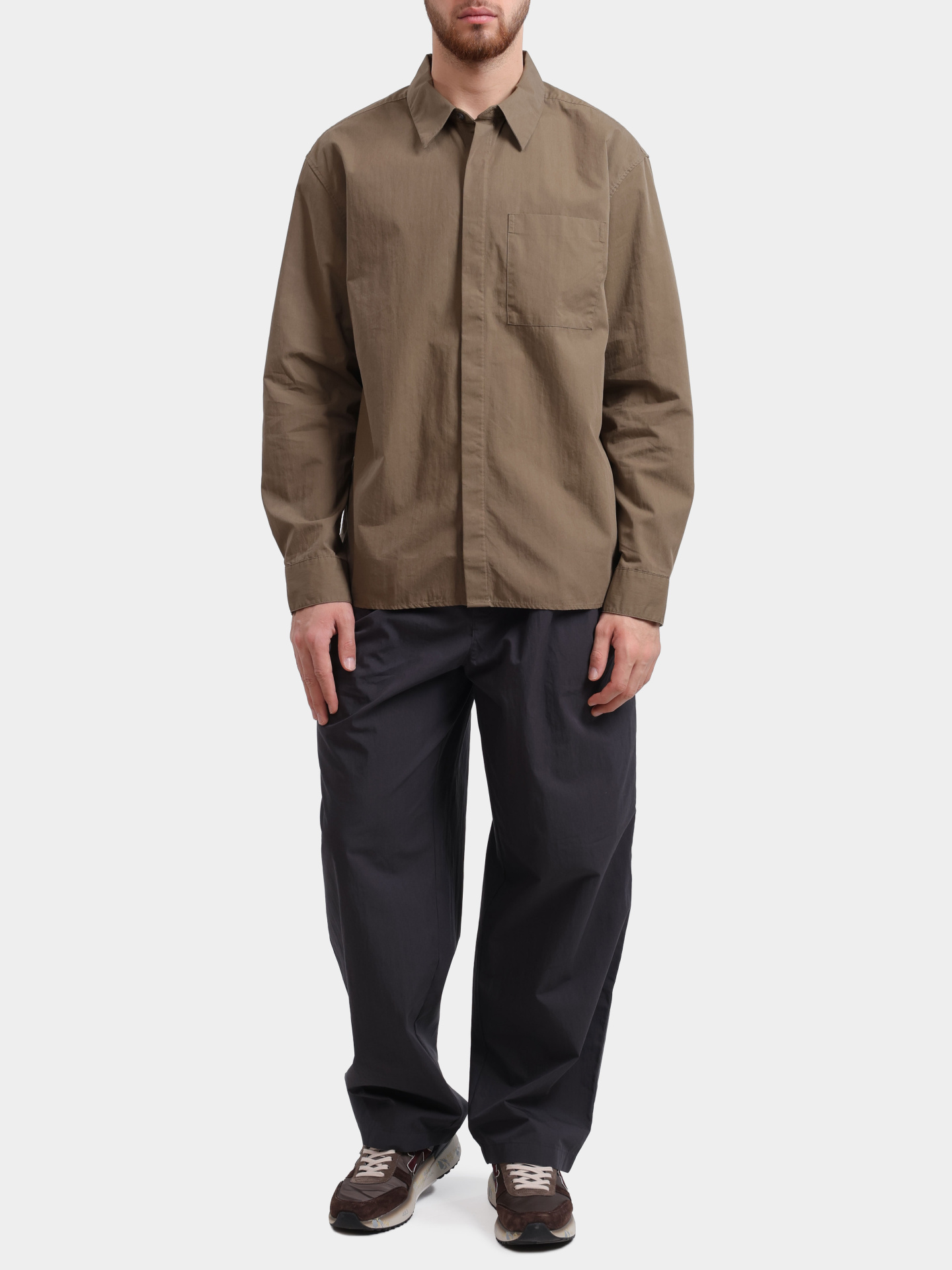 Рубашка Calvin Klein LV04LC128G VFB хаки мужская — купить в интернет-магазине Verdistore