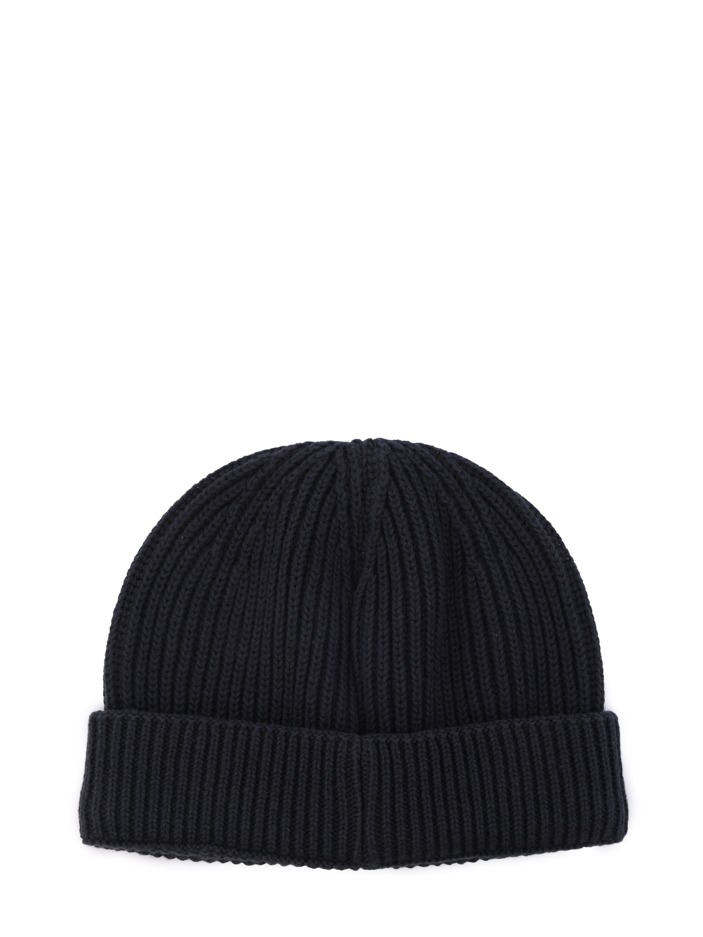 Шапка черная вязаная с отворотом  — купить в интернет-магазине Verdistore