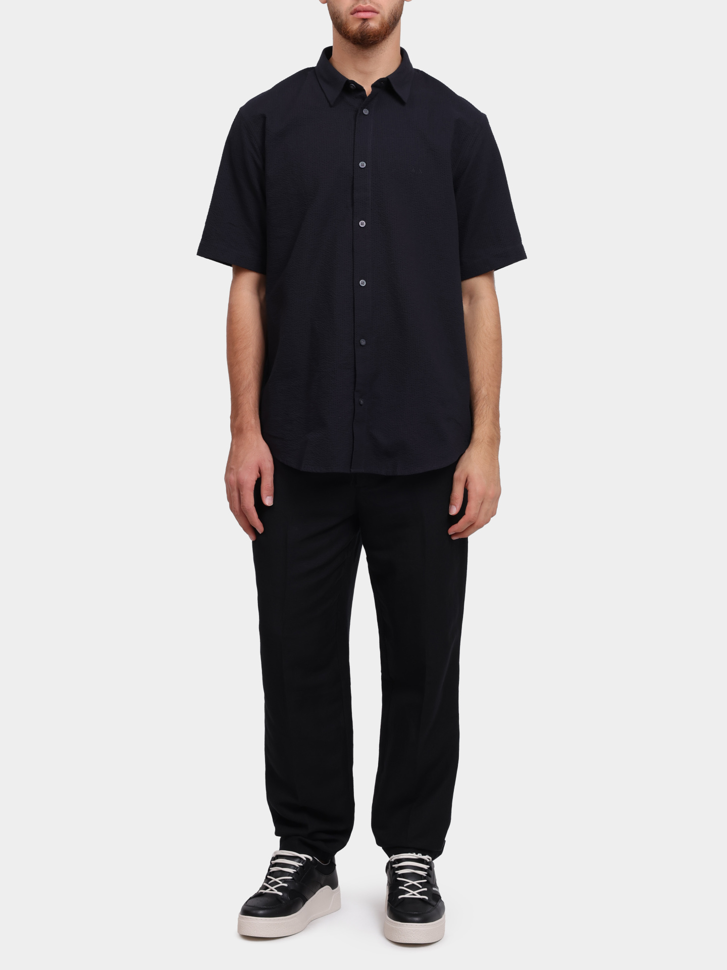 Брюки Armani Exchange 8NZP15 ZNFNZ 1200 темно-синие мужские — купить в интернет-магазине Verdistore