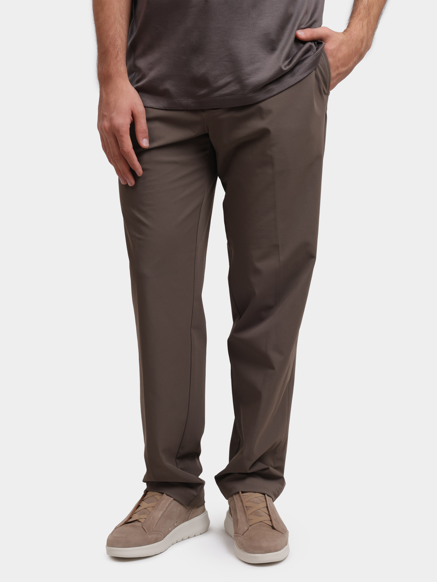 Брюки Emporio Armani EM001505 AF18502 U6189 коричневые мужские — купить в интернет-магазине Verdistore