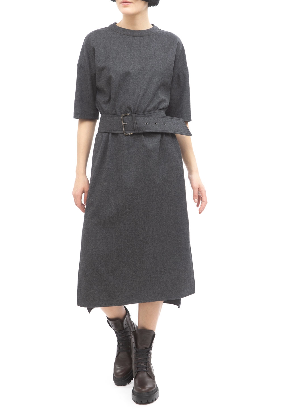 Платье Brunello Cucinelli MA150A4663 C059 шерстяное женское с поясом — купить в интернет-магазине Verdistore