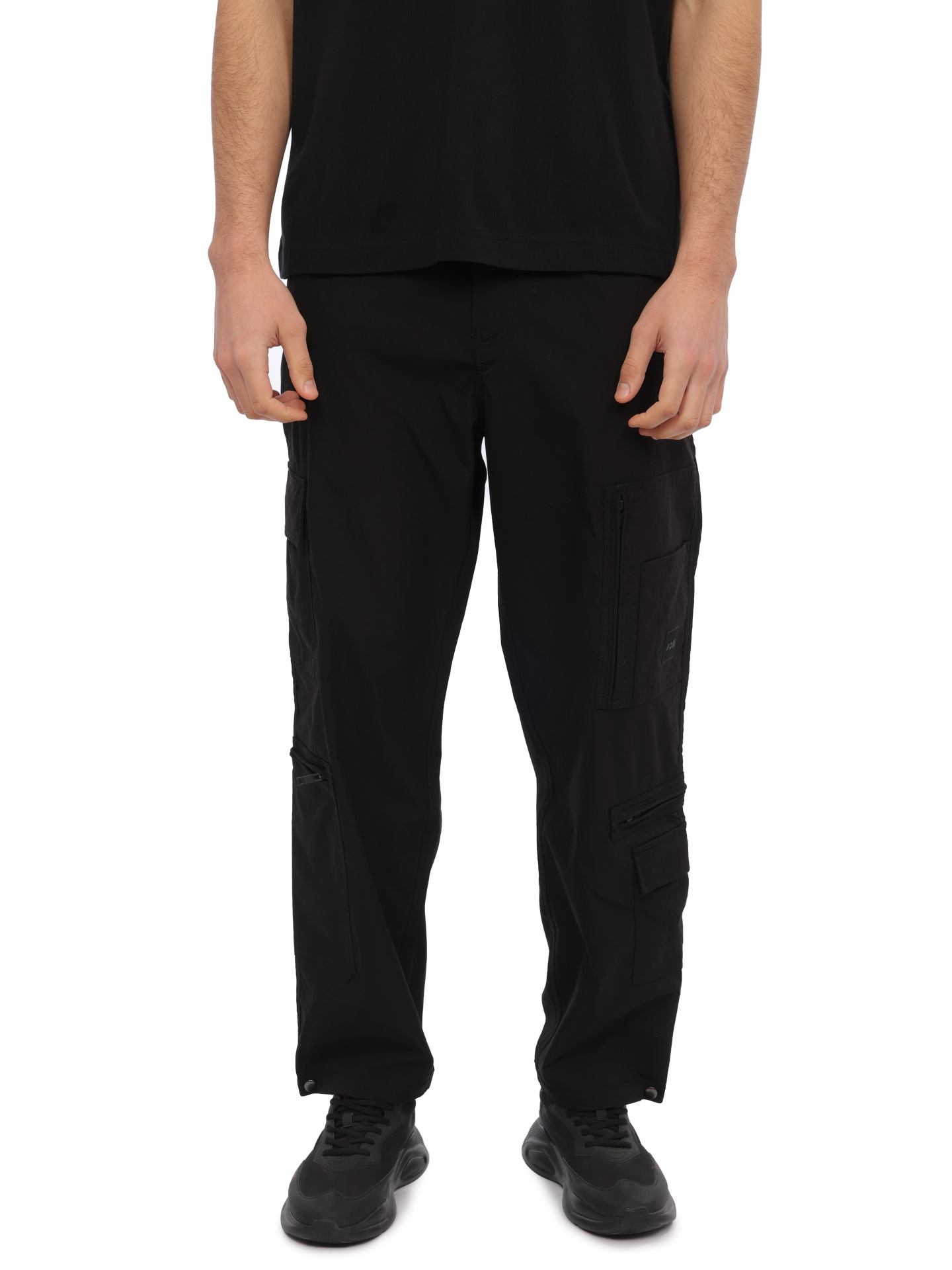 Брюки Boss 50507817 001 черные мужские с накладными карманами — купить в интернет-магазине Verdistore