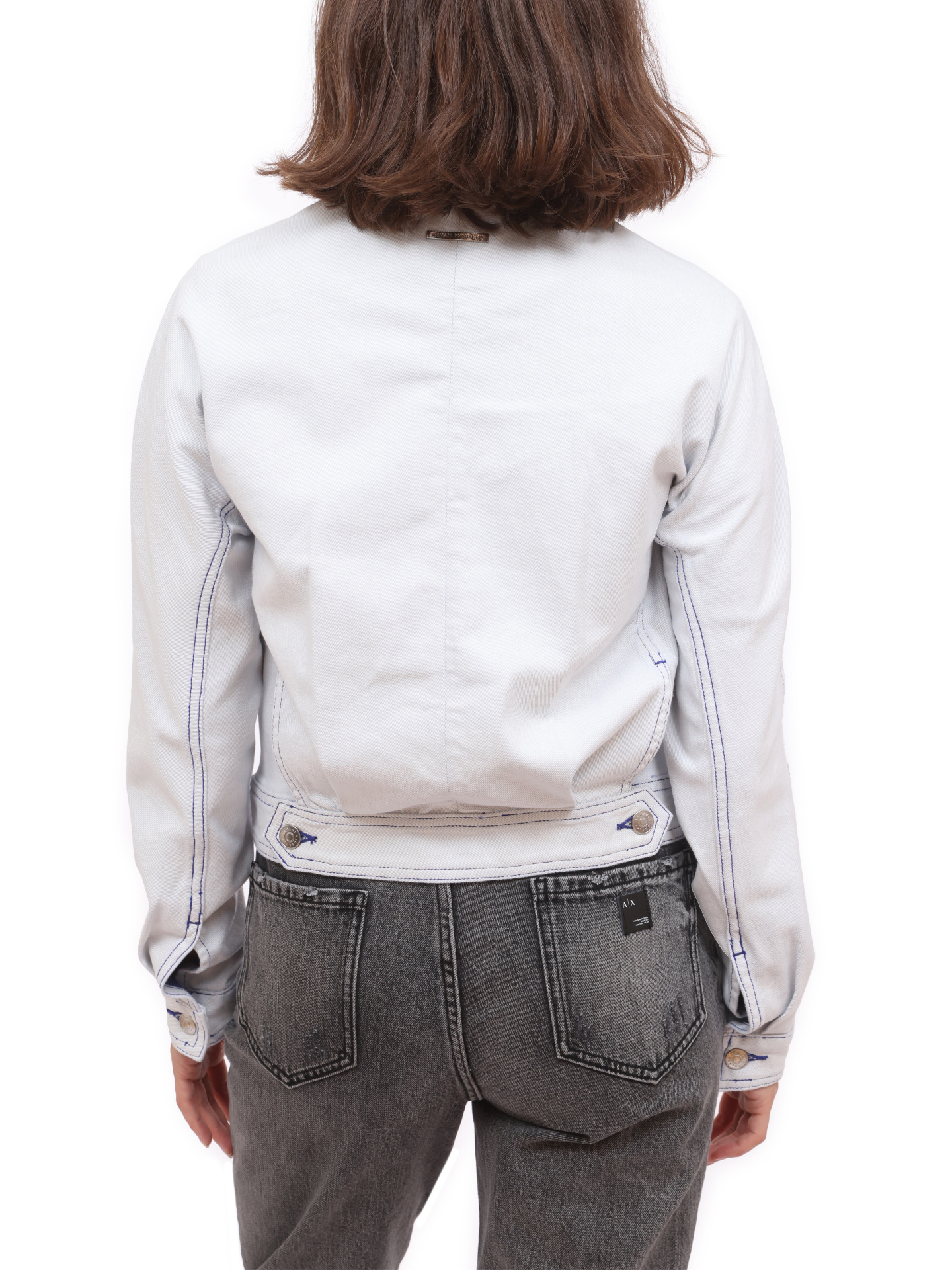 Куртка Armani Exchange 3KYB27 Y1VEZ 15AE укороченная женская из денима — купить в интернет-магазине Verdistore