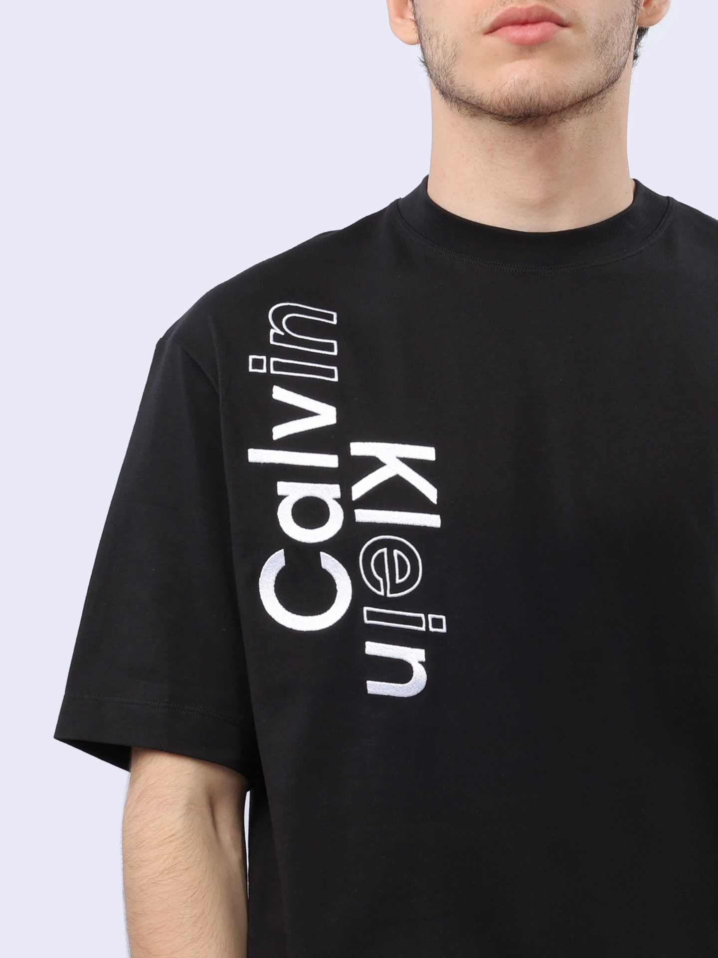 Футболка Calvin Klein Jeans J30J325491 черная мужская из хлопка — купить в интернет-магазине Verdistore