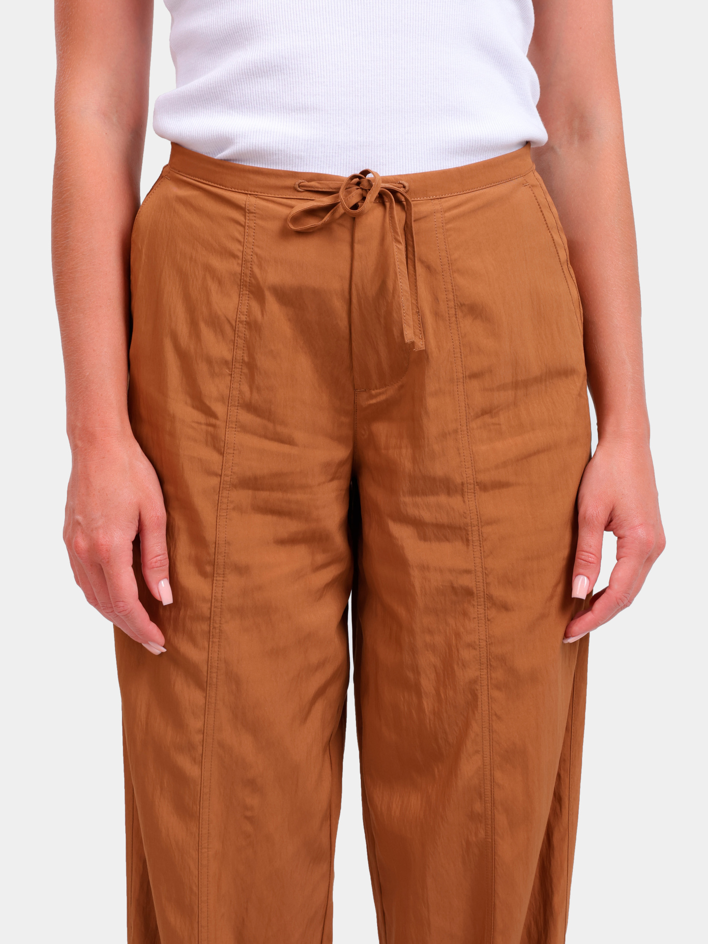 Брюки Calvin Klein Jeans J20J225338 коричневые женские — купить в интернет-магазине Verdistore