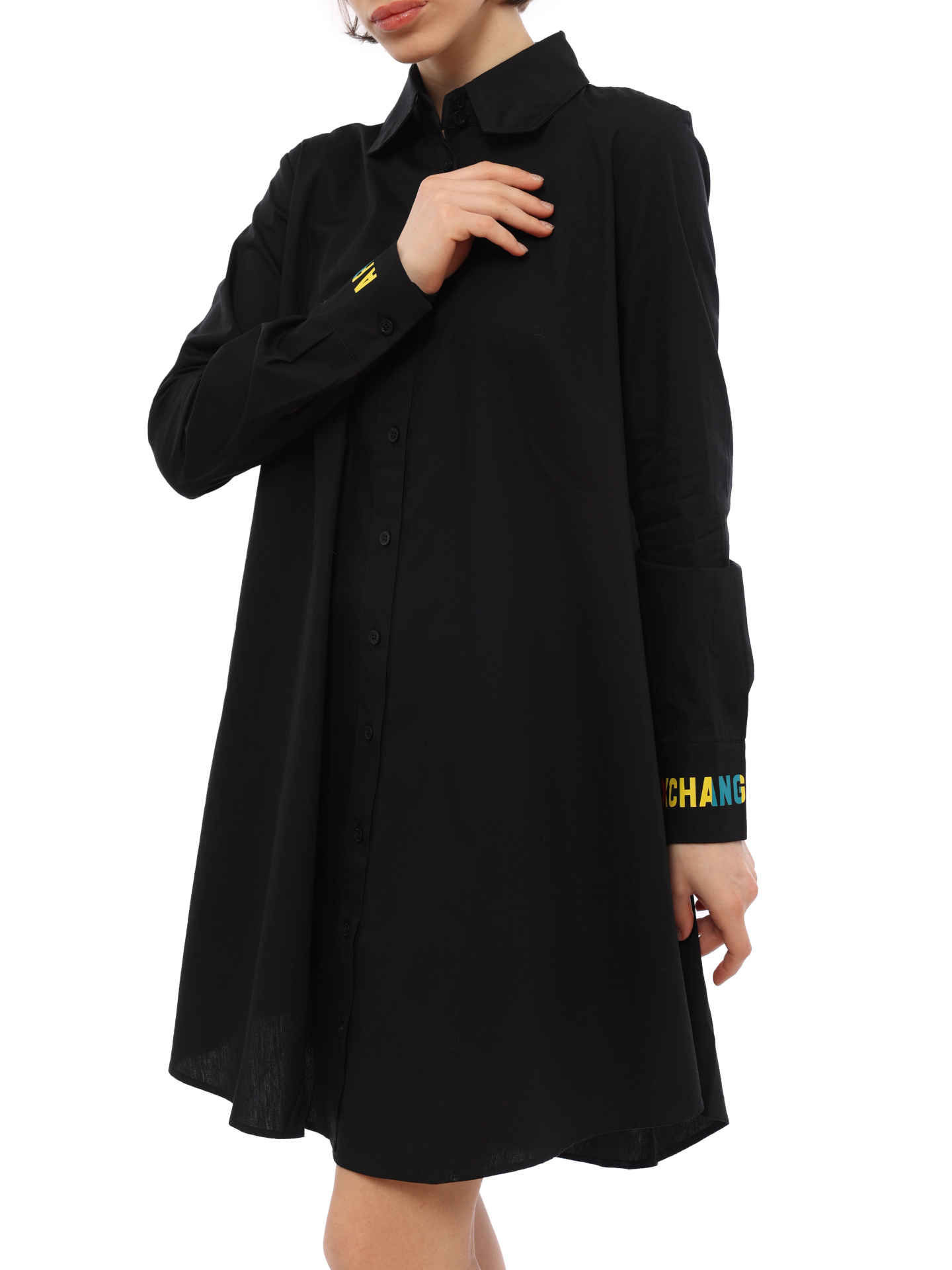 Платье Armani Exchange 6HYA20 YNENZ 1200 черное женское с молниями по бокам — купить в интернет-магазине Verdistore