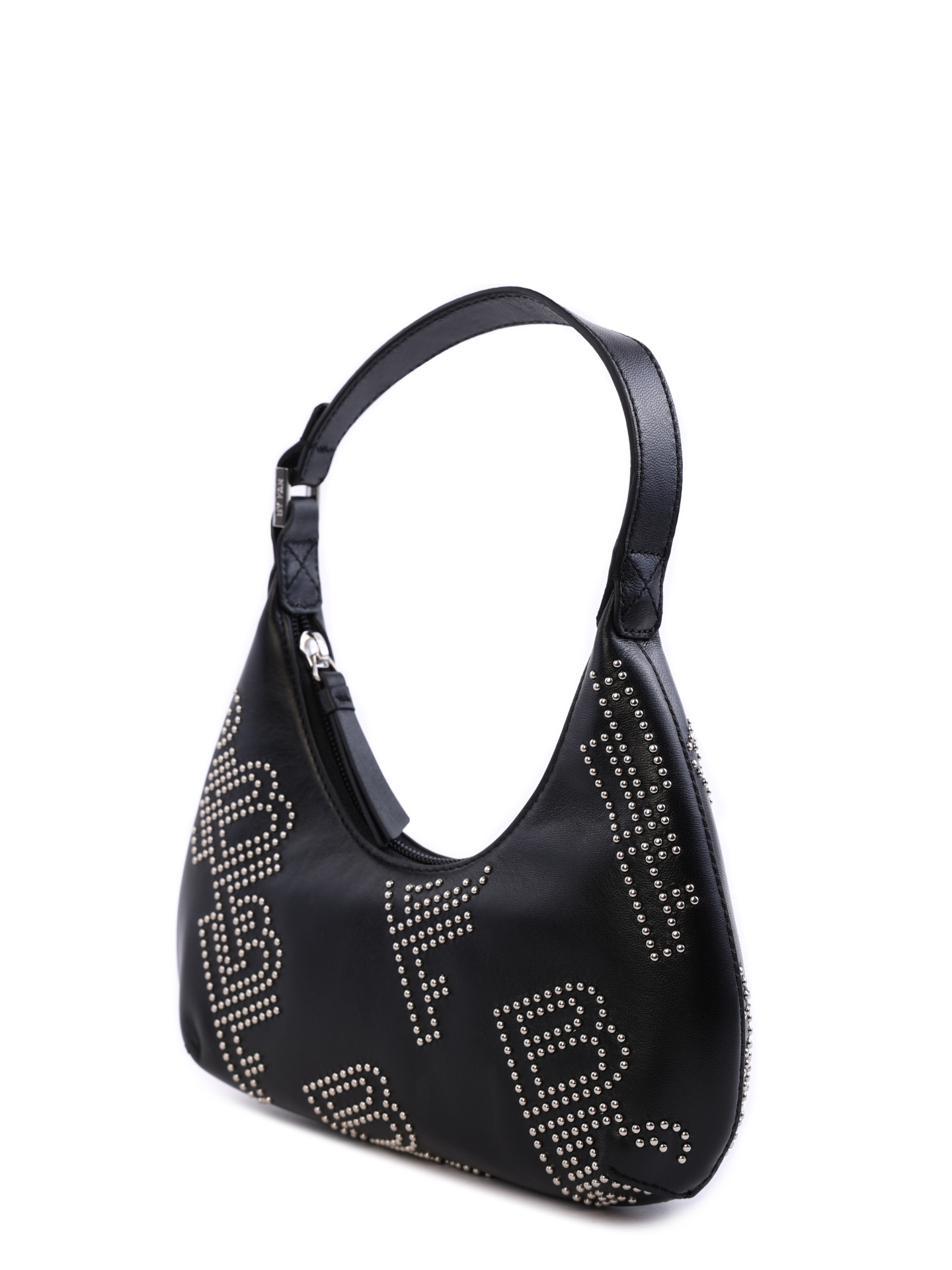 Сумка By Far 22SSBASBLSTDSMA черная женская с заклепками — купить в интернет-магазине Verdistore