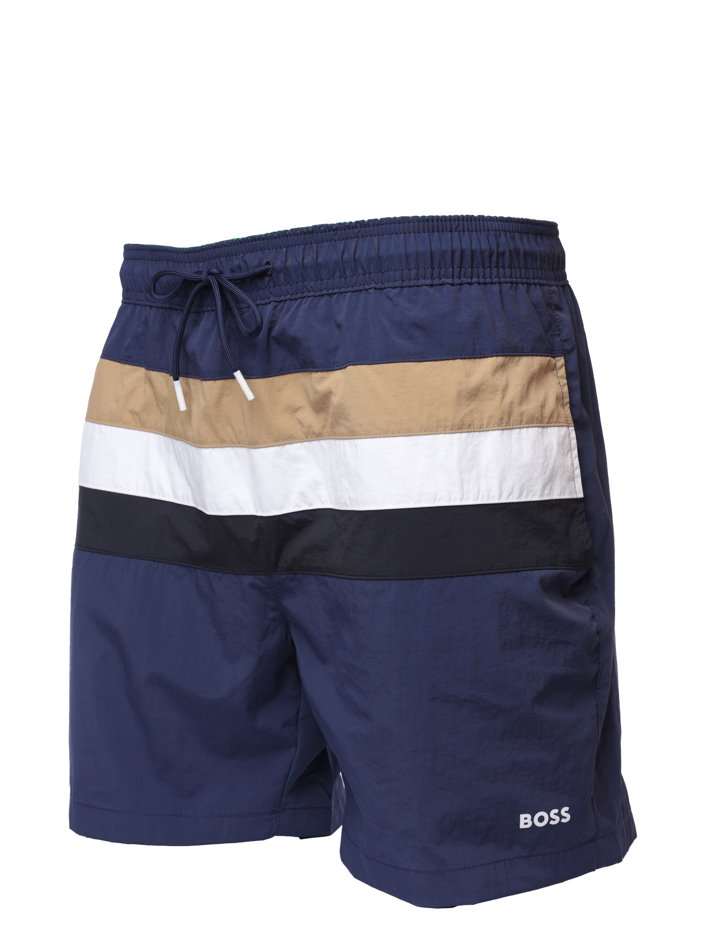 Шорты пляжные Boss 50539210 413 темно-синие мужские с полосами — купить в интернет-магазине Verdistore