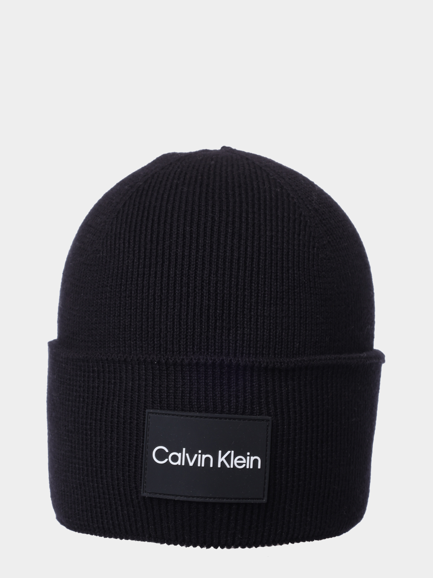 Шапка Calvin Klein K50K510986 черная мужская из хлопка — купить в интернет-магазине Verdistore