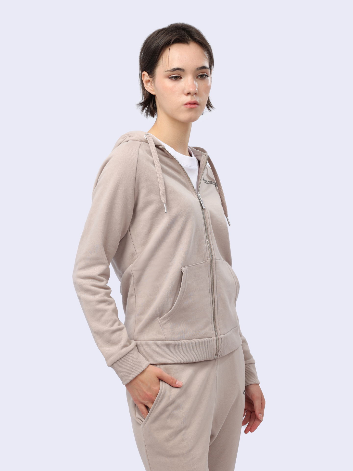 Мастерка Armani Exchange 8NYM28 YJE5Z 1786 бежевая женская — купить в интернет-магазине Verdistore