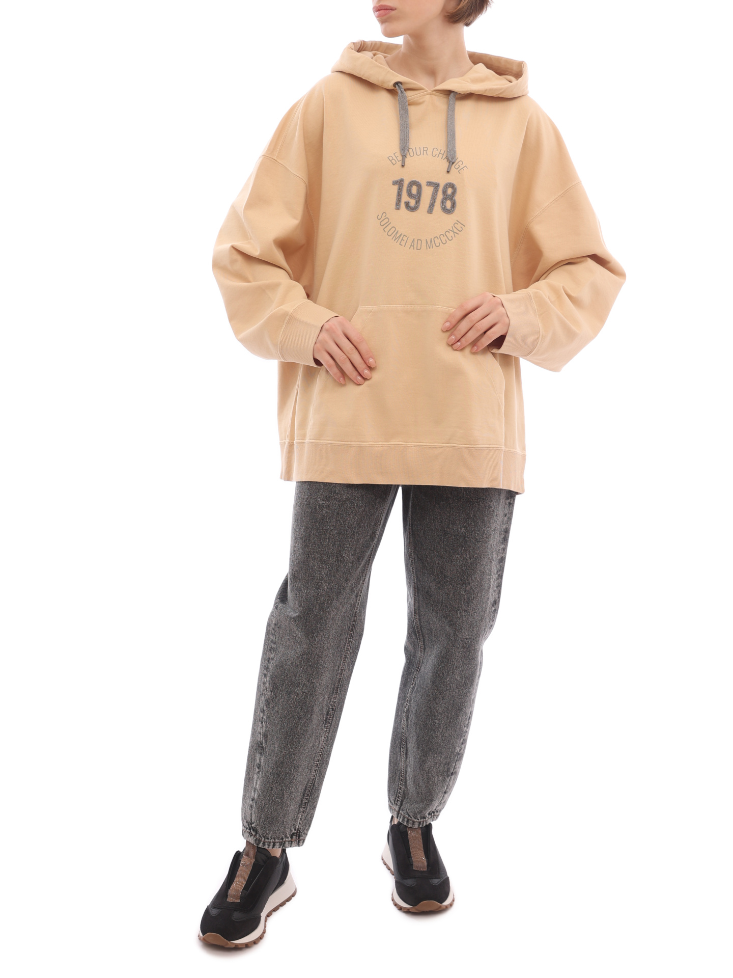 Толстовка Brunello Cucinelli MD869DD809 C8237 желтая женская — купить в интернет-магазине Verdistore