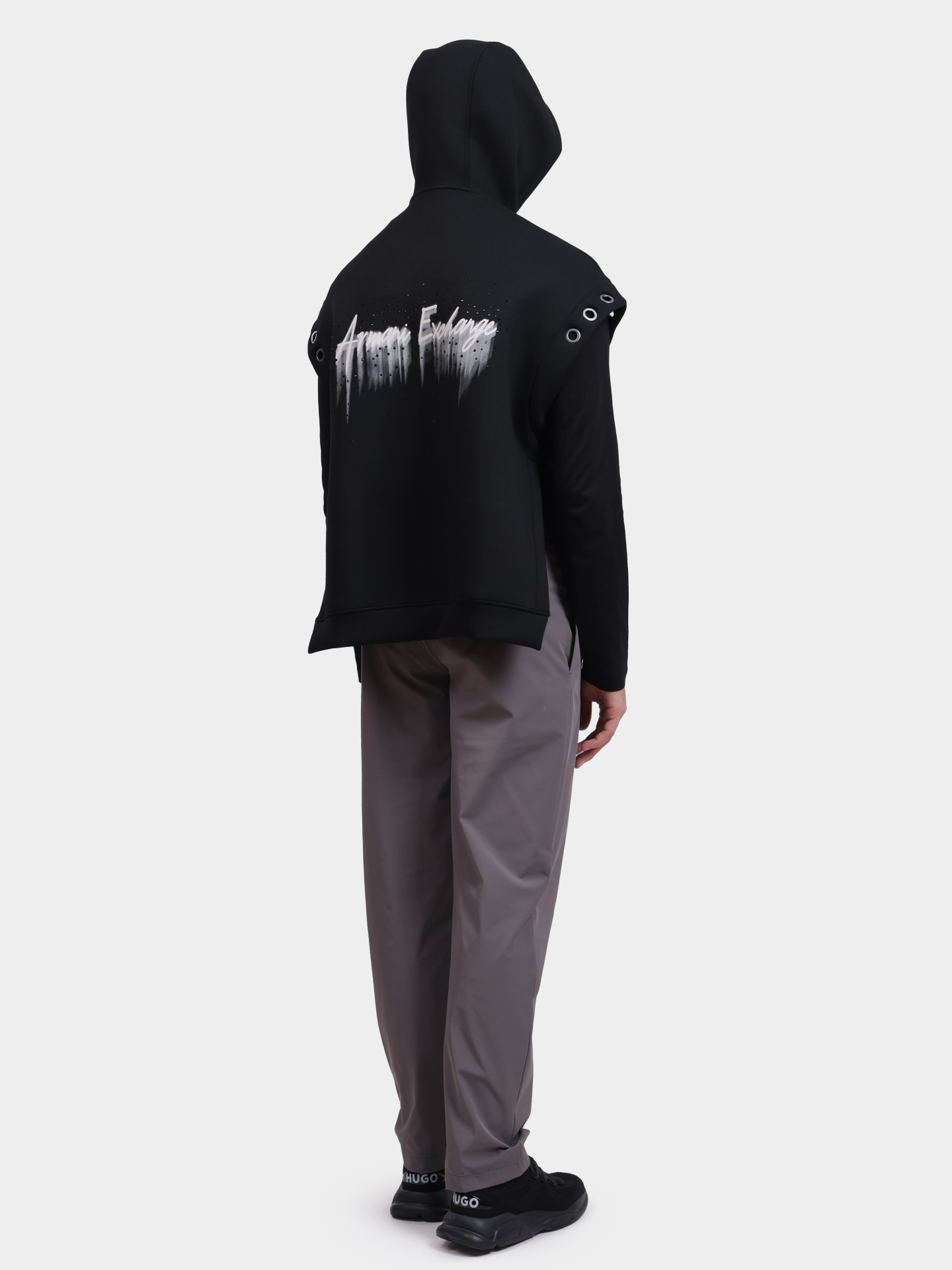 Худи Armani Exchange XM001384 AF18746 UC001 черное мужское — купить в интернет-магазине Verdistore