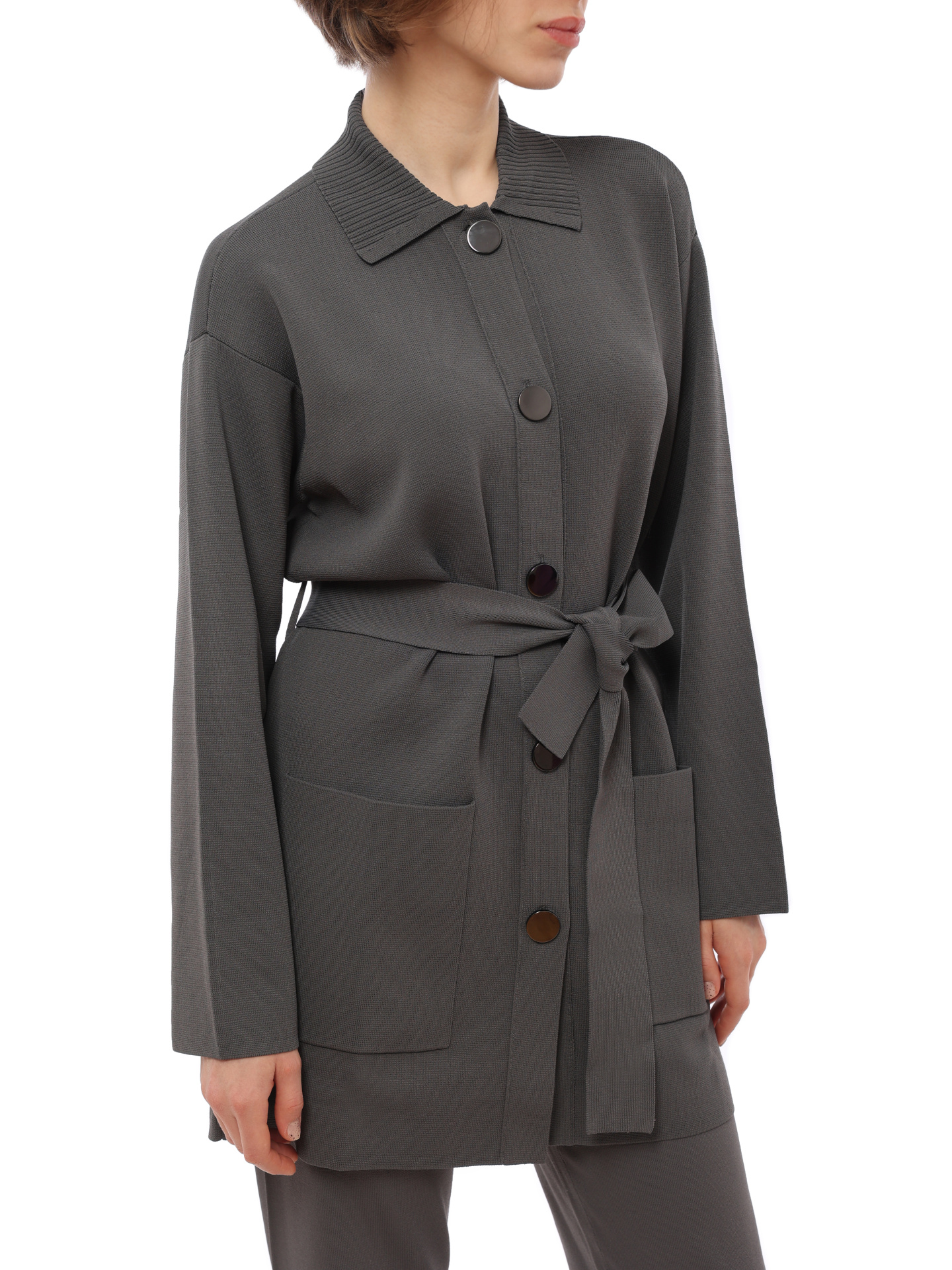 Жакет Armani Exchange 3RYG1F YMH6Z 1894 серый женский из трикотажа — купить в интернет-магазине Verdistore